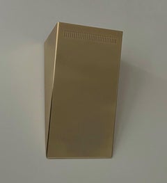 Postmodern Pair Gold Metal Wall Sconces by Estiluz, Barcelona, 1990s