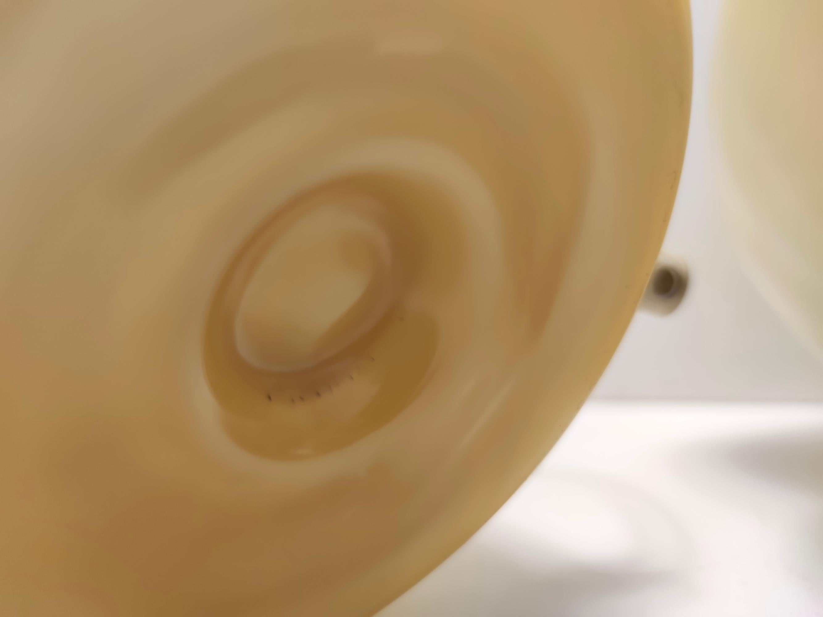 Postmoderne Tischlampen aus cremefarbenem Muranoglas von Venini, Italien im Angebot 2
