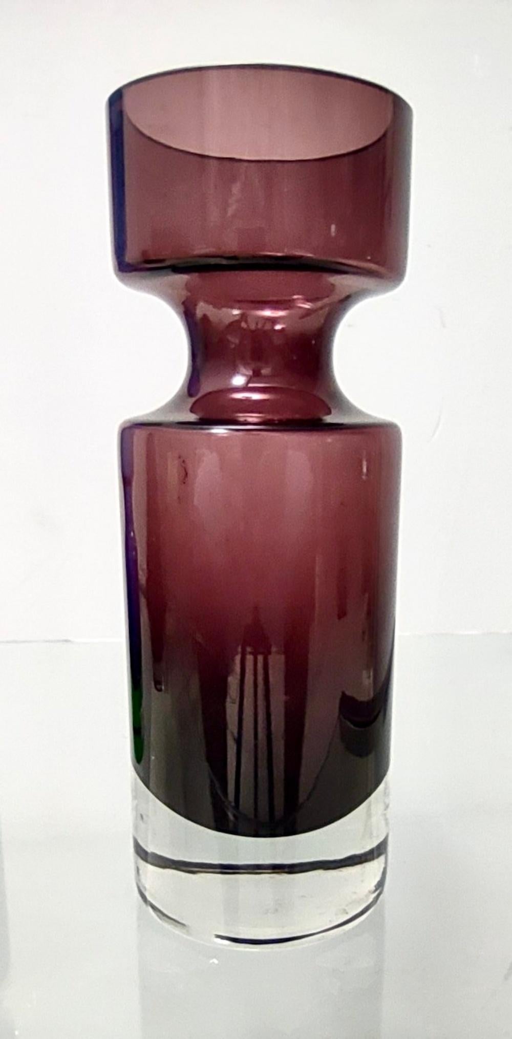 Verre Paire de vases en verre postmoderne d' Tamara Aladin pour Riihimaen Lasi Oy, Finlande en vente