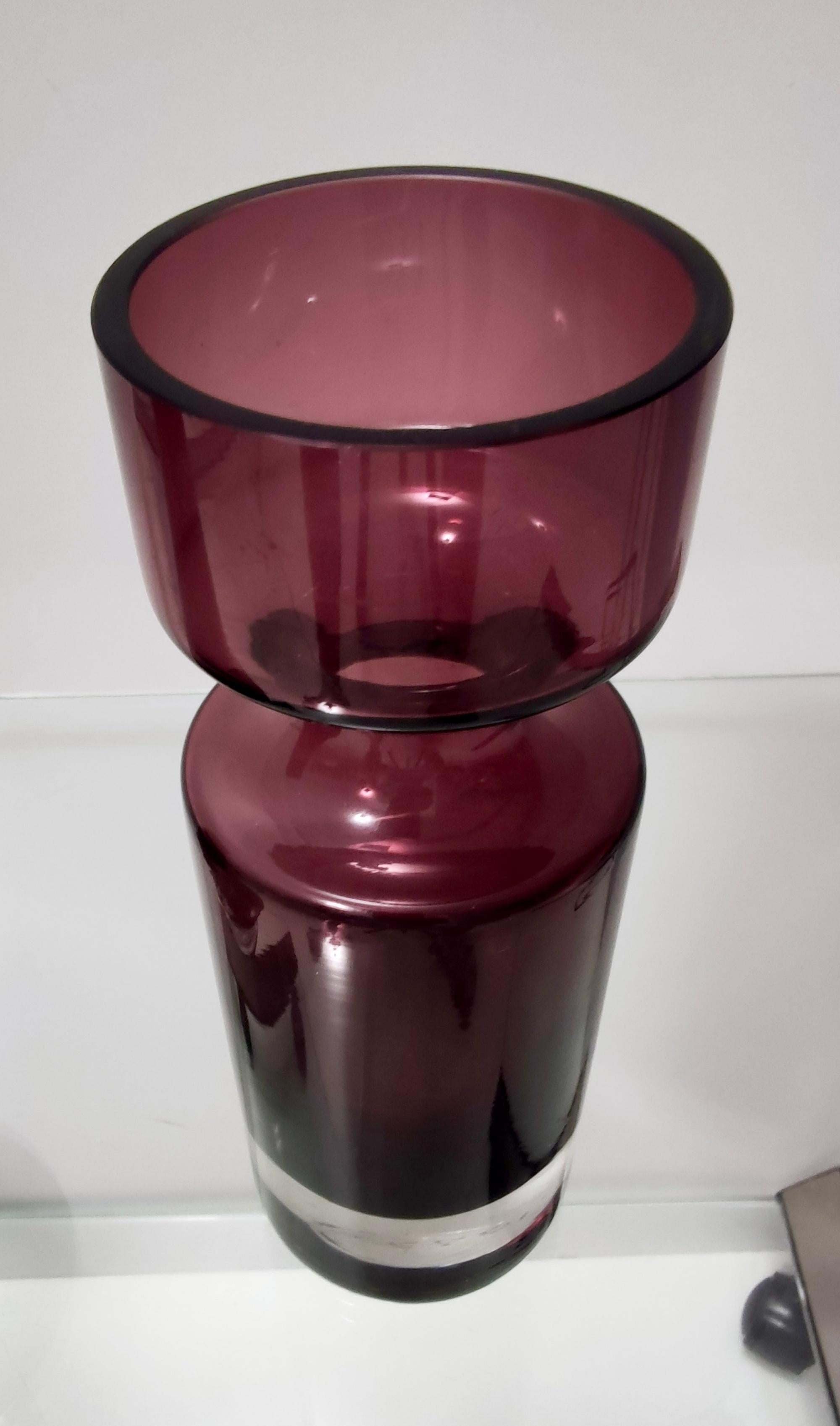 Paire de vases en verre postmoderne d' Tamara Aladin pour Riihimaen Lasi Oy, Finlande en vente 1