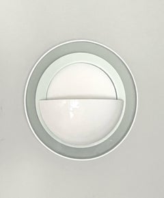 Postmodern dimmable Pair of White Wall Sconces by Marelli by Estiluz, 1980s