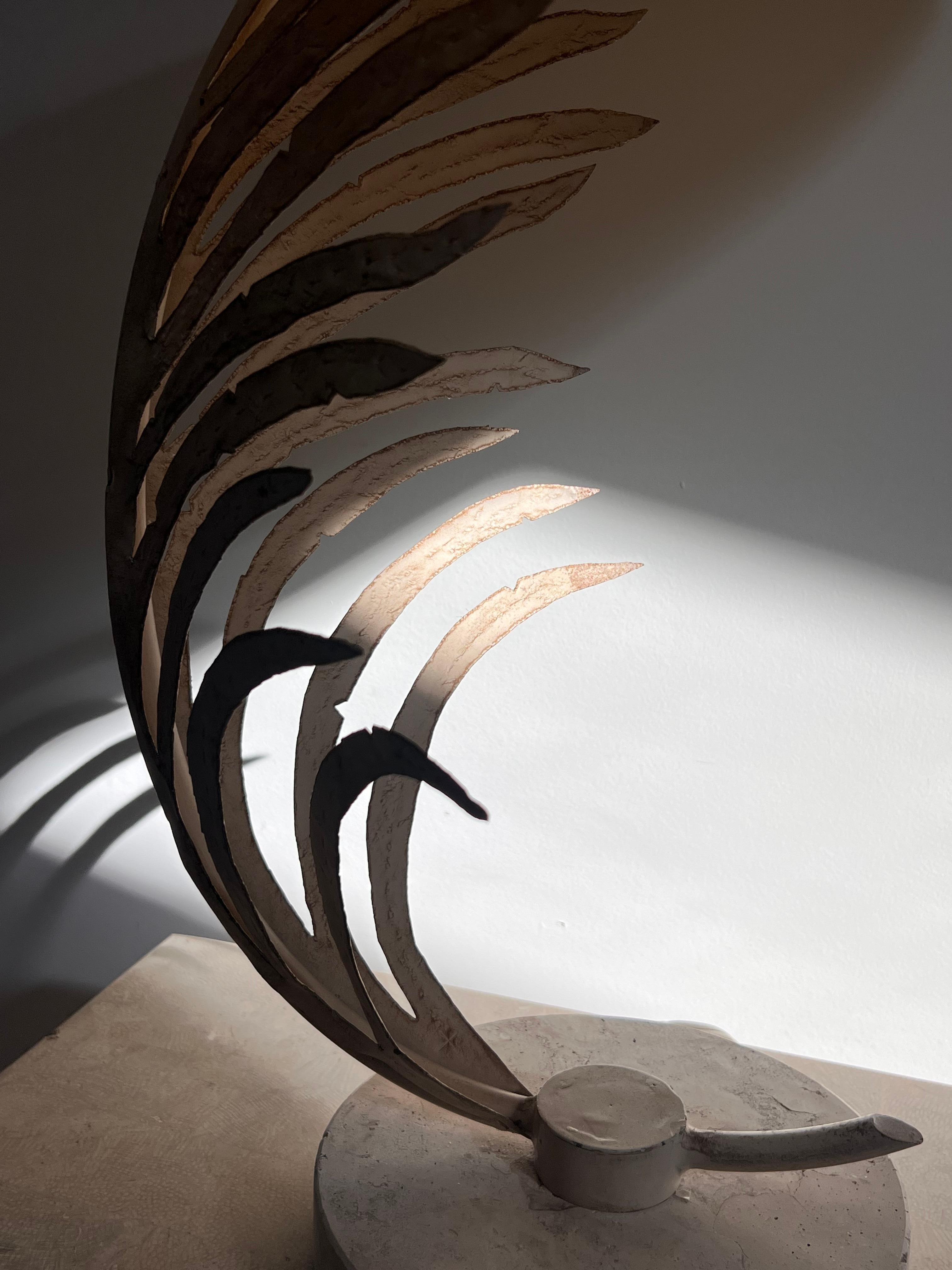 Postmodern Palm Frond Table Lamp by Michael Taylor, 1990s 3