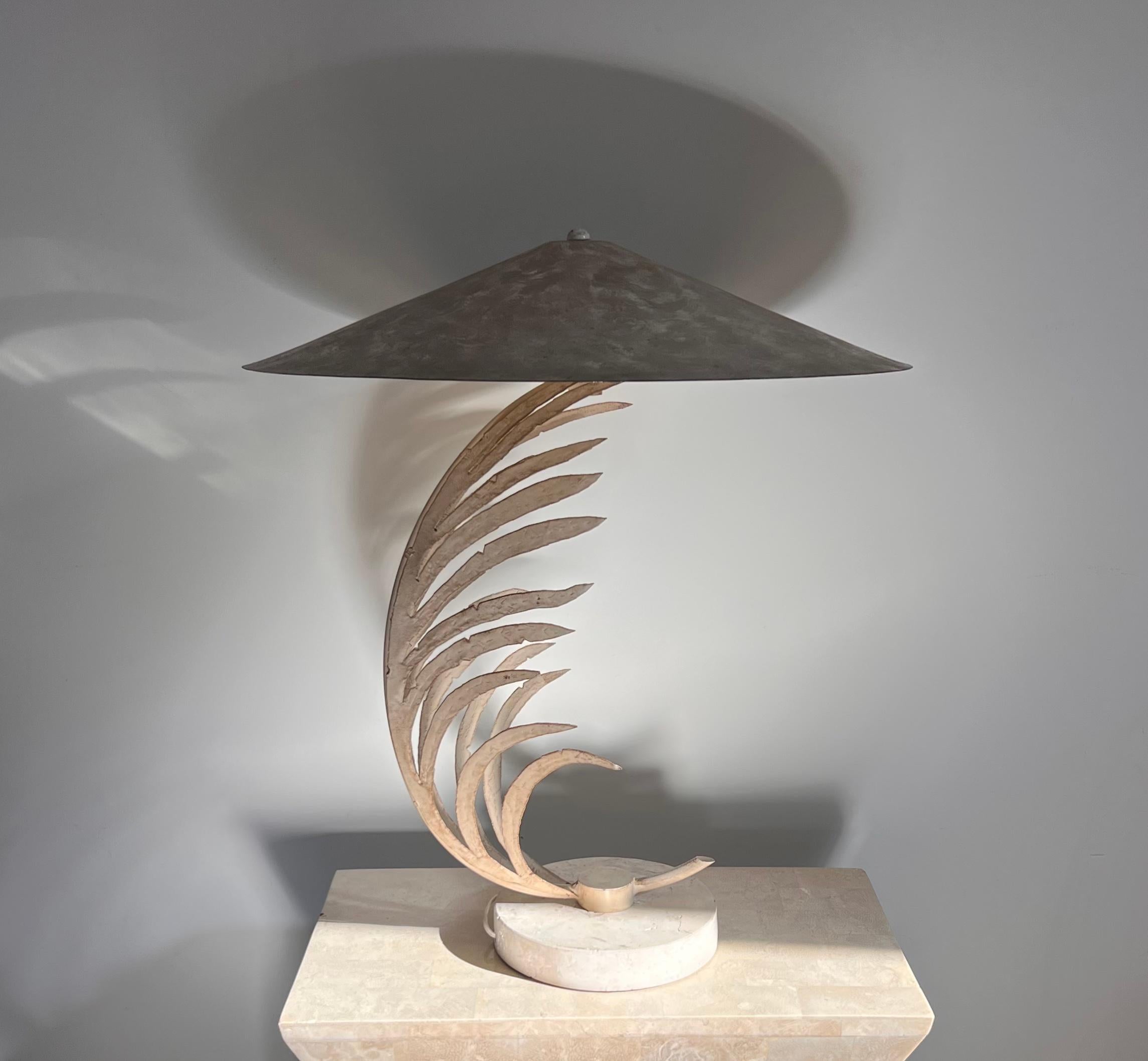 Postmodern Palm Frond Table Lamp by Michael Taylor, 1990s 8