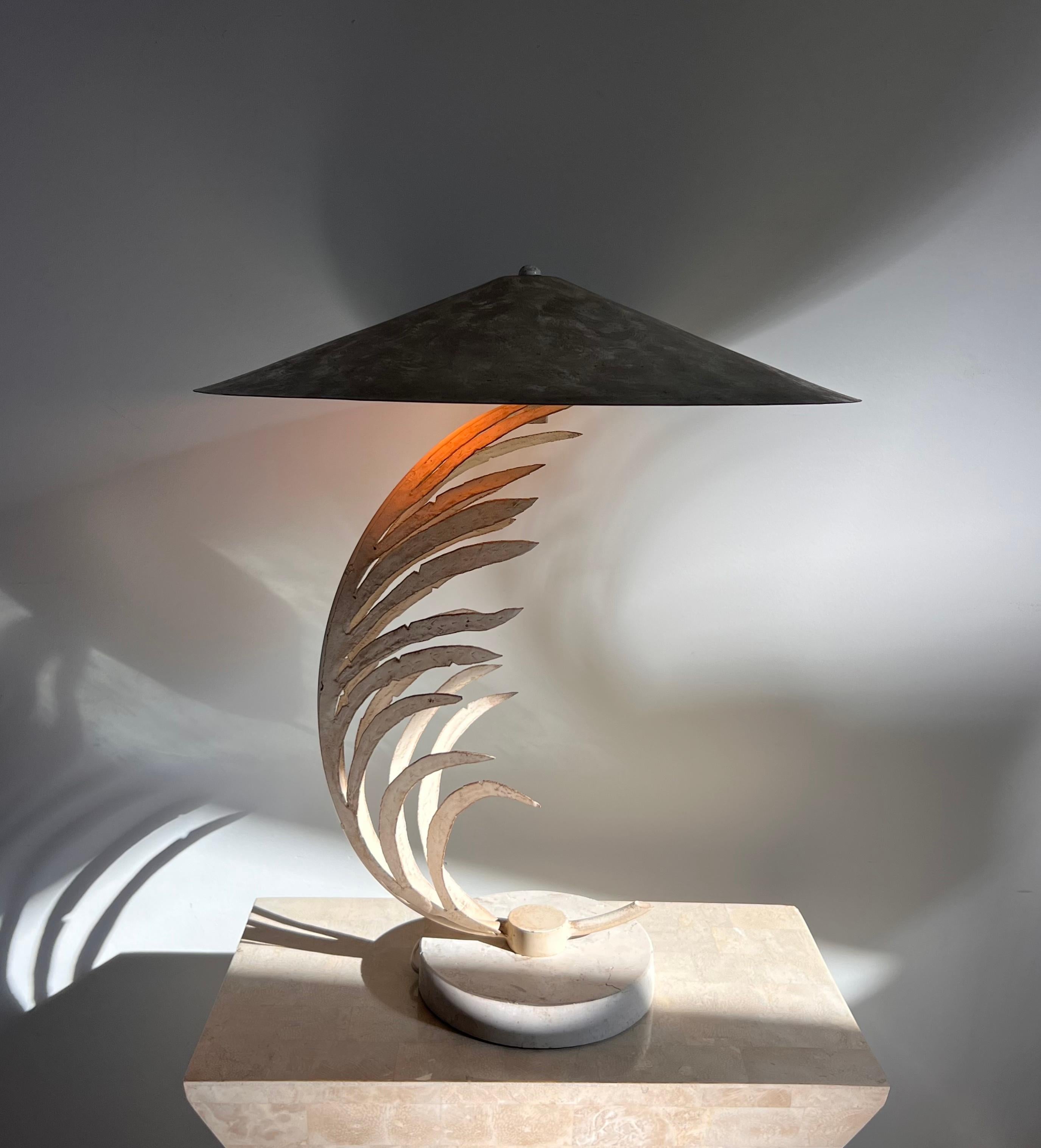 Postmodern Palm Frond Table Lamp by Michael Taylor, 1990s 11