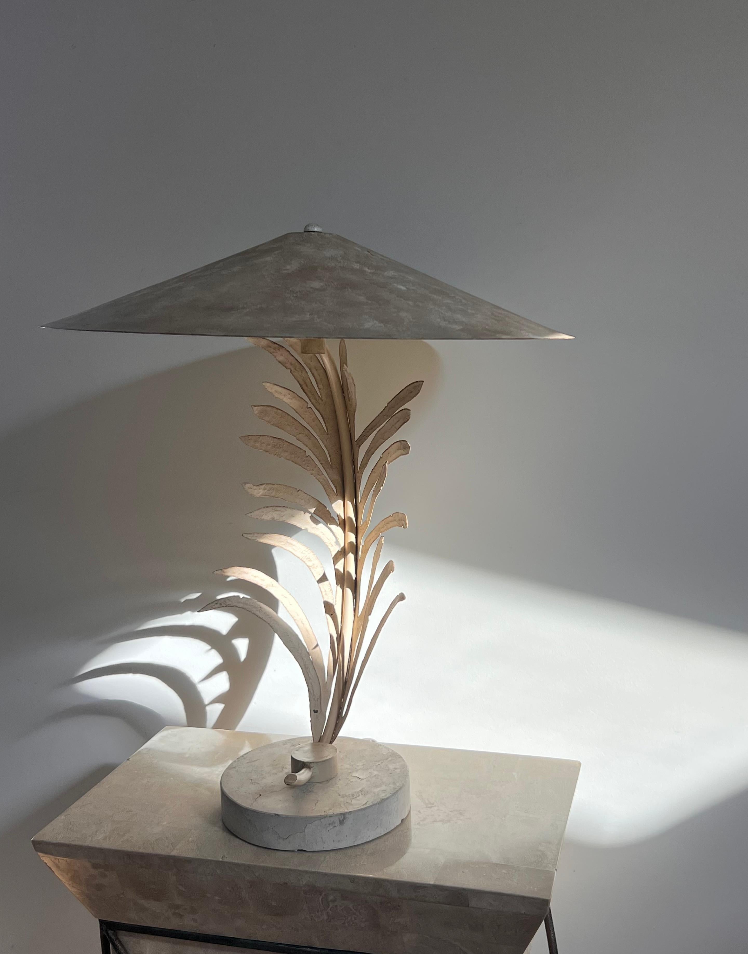 Post-Modern Postmodern Palm Frond Table Lamp by Michael Taylor, 1990s