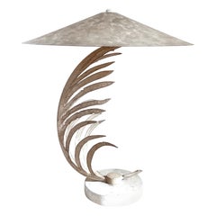 Postmodern Palm Frond Table Lamp by Michael Taylor, 1990s