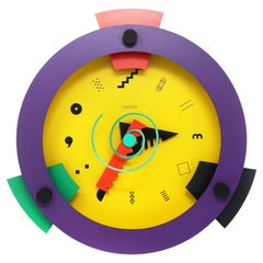 Vintage Postmodern "Paradise" Wall Clock by Shohei Mihara for Wakita and Canetti