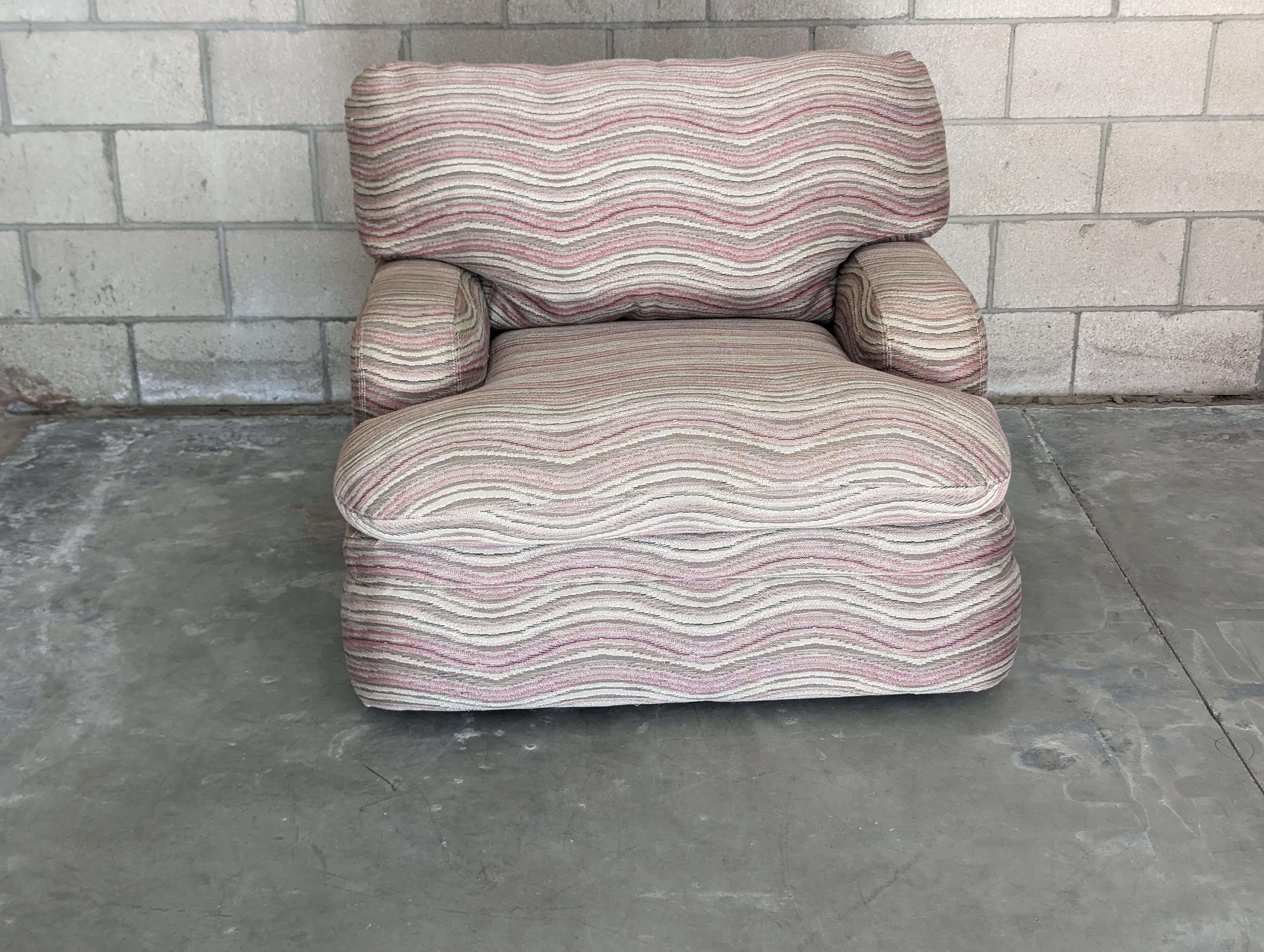 Postmodern Pastel Pink/Purple Armchair, c1980s For Sale 4