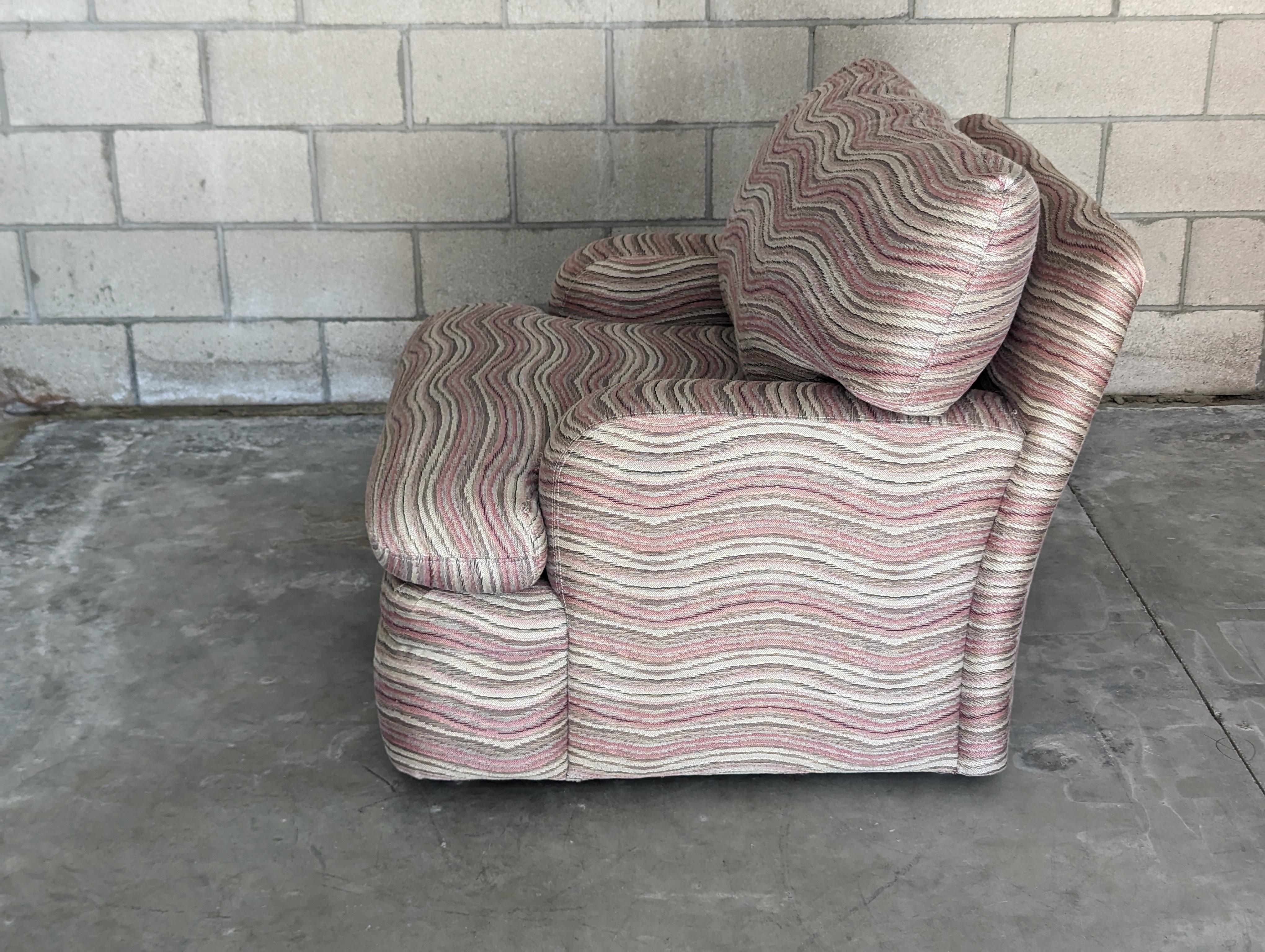 Postmodern Pastel Pink/Purple Armchair, c1980s For Sale 6