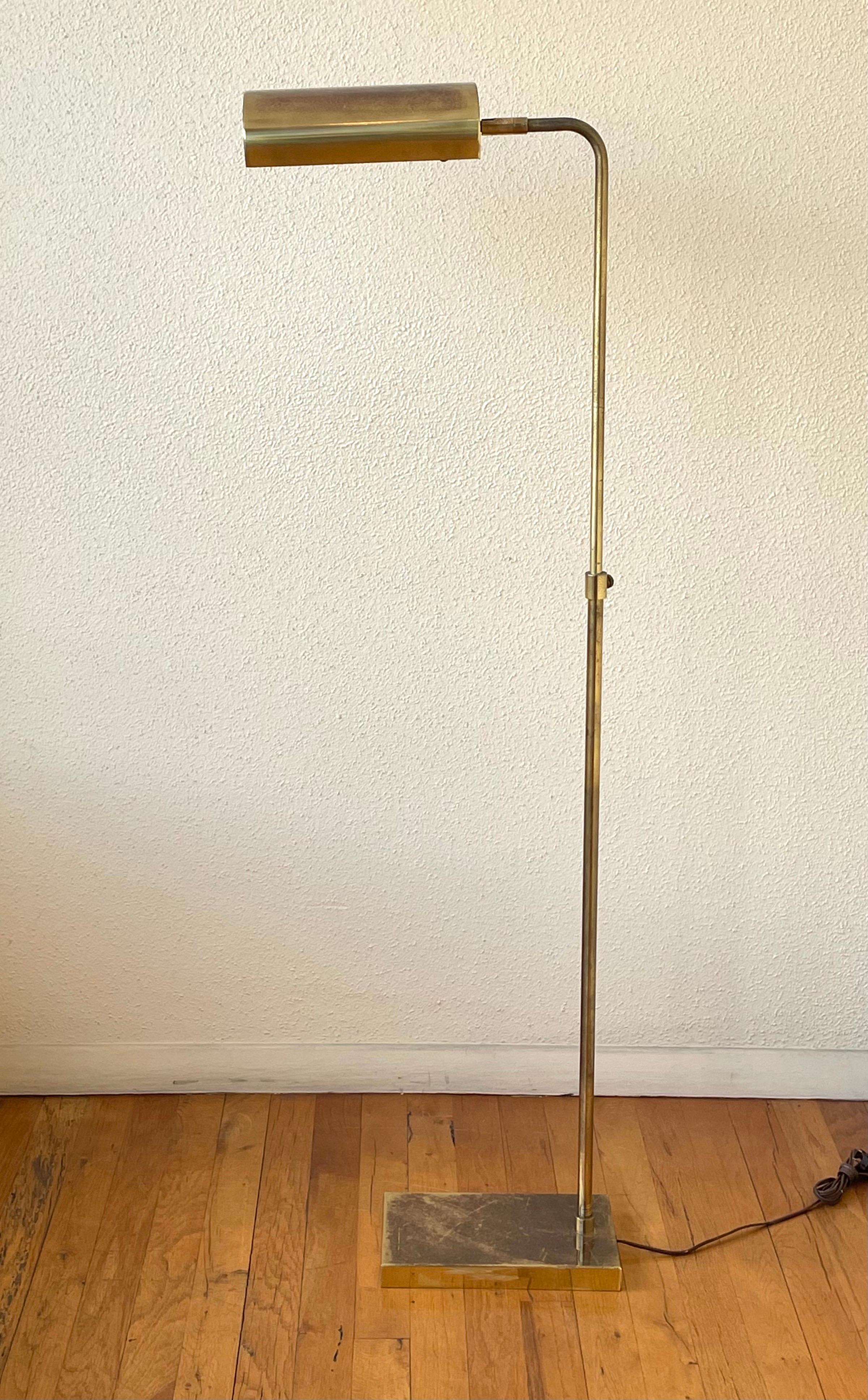 Post-Modern Postmodern Patinated Brass Multidirectional Low Floor Lamp