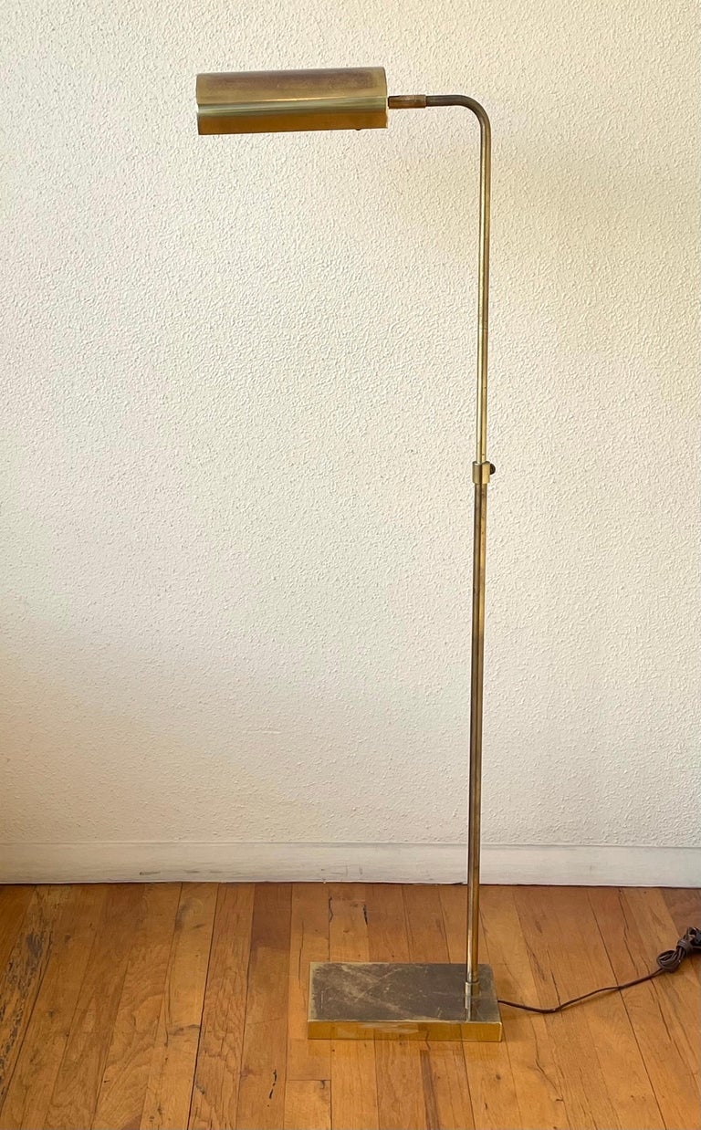 Postmodern Patinated Brass Multidirectional Low Floor Lamp at 1stDibs