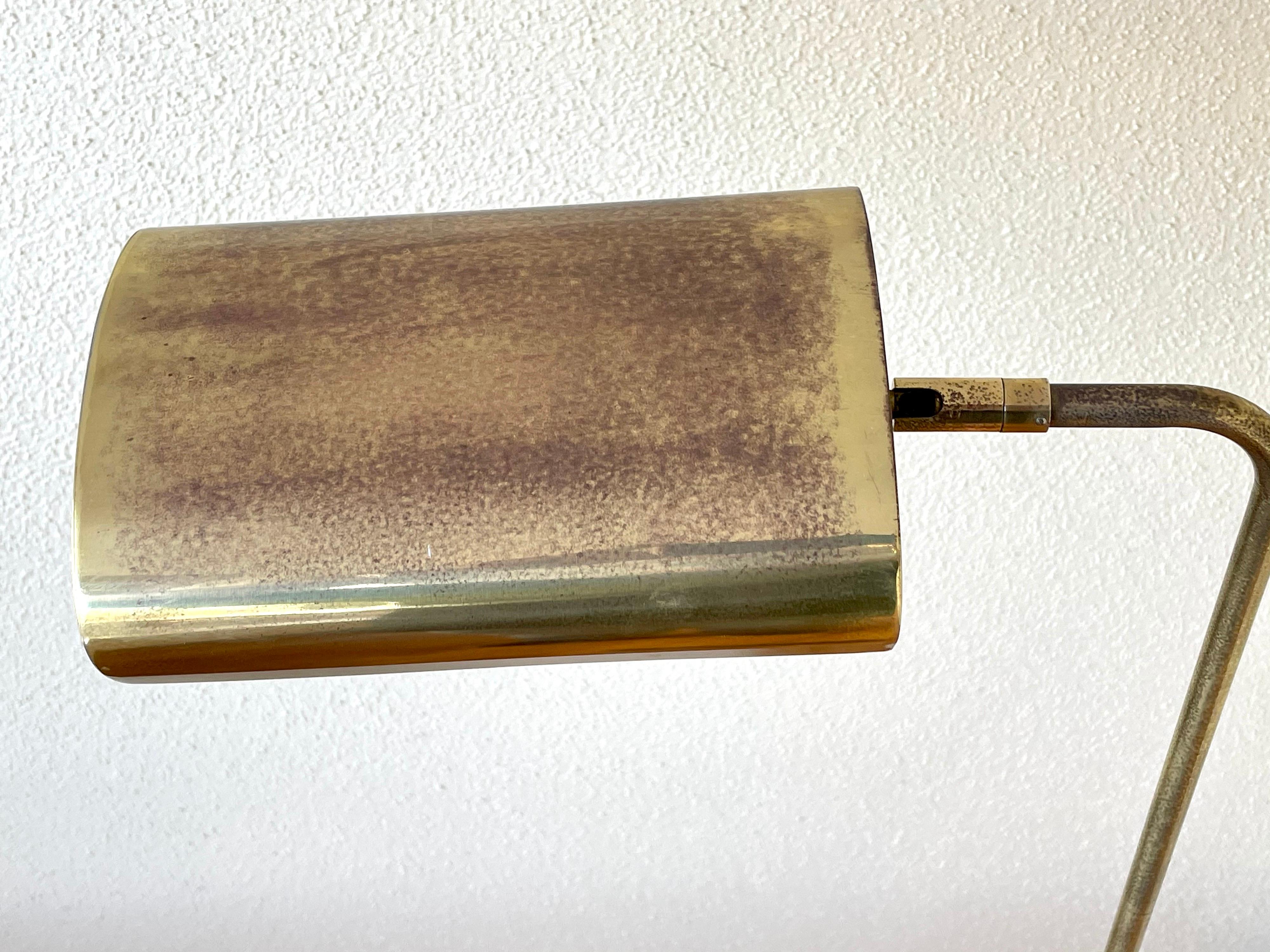 20th Century Postmodern Patinated Brass Multidirectional Low Floor Lamp