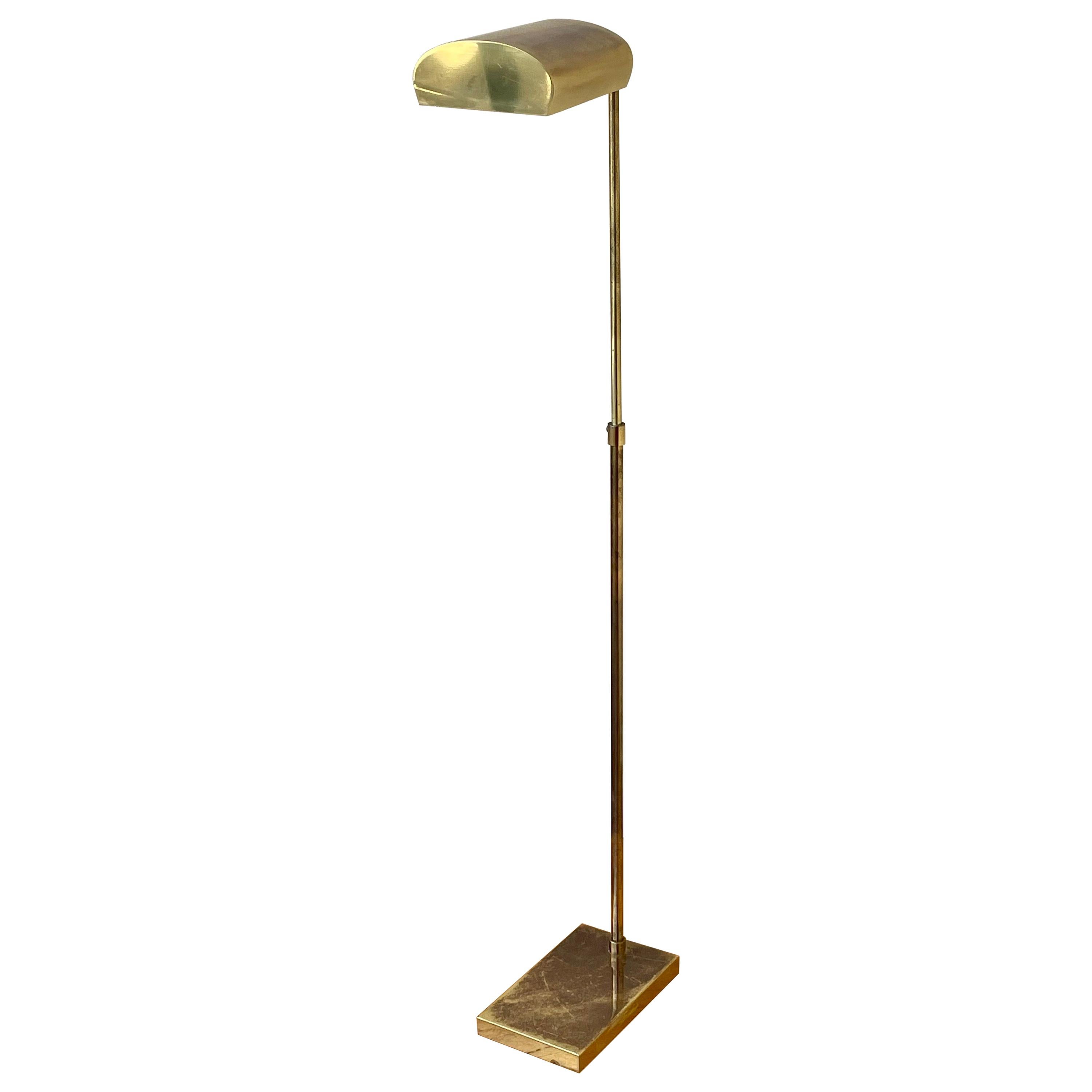 Postmodern Patinated Brass Multidirectional Low Floor Lamp