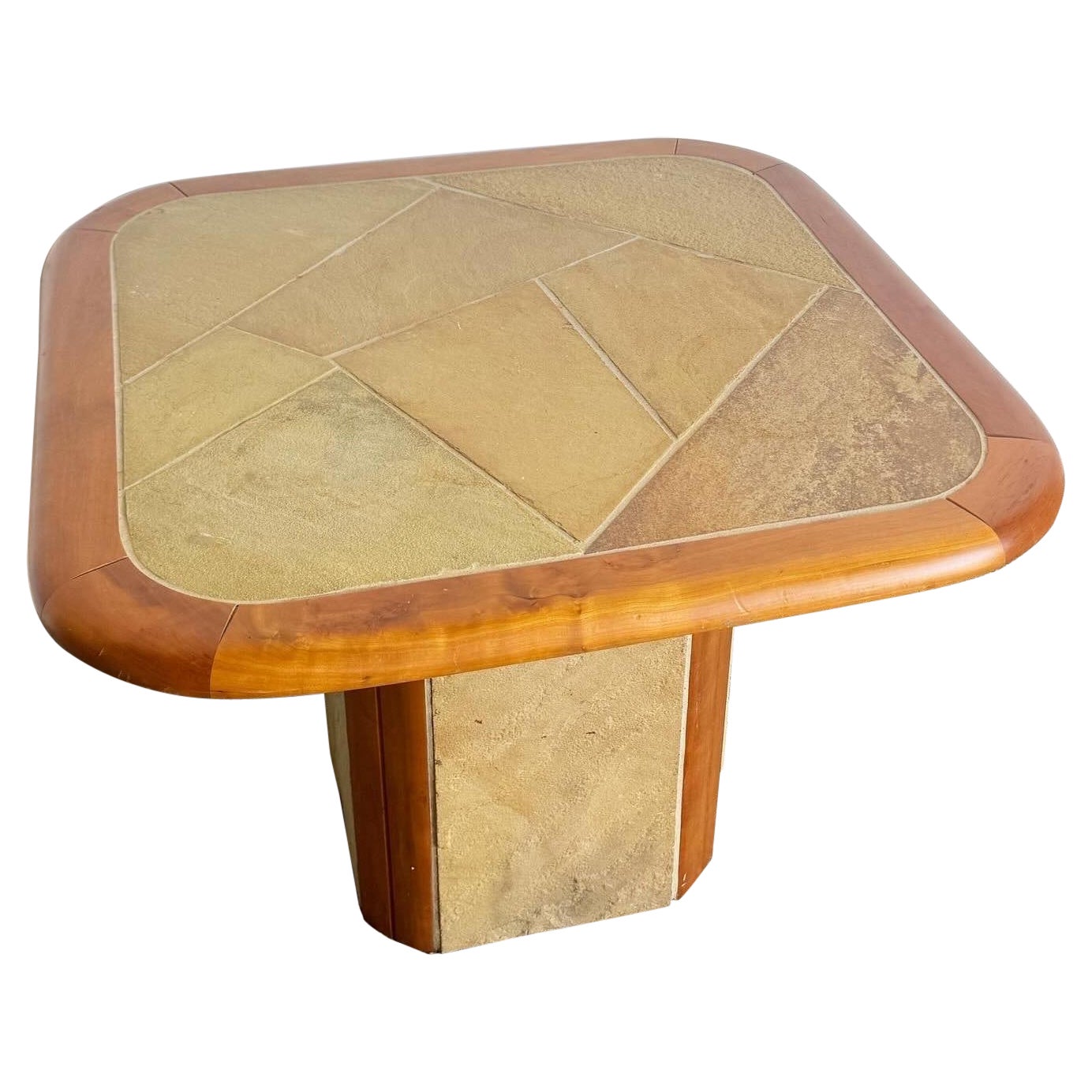 Mesa auxiliar postmoderna de pizarra artesanal estilo Paul Kingma en venta