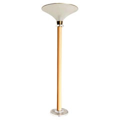 Postmodern Peach and Lucite Dimmable Floor Lamp