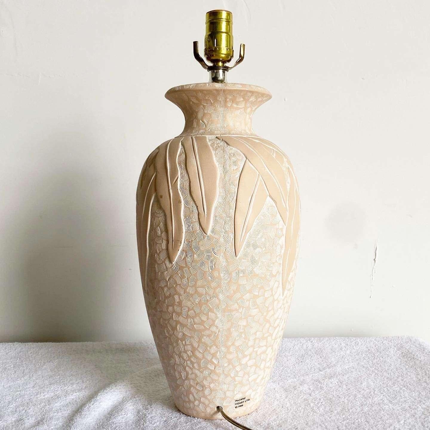 American Postmodern Peach Ceramic Lamp by Pacific Coast Lighting For Sale