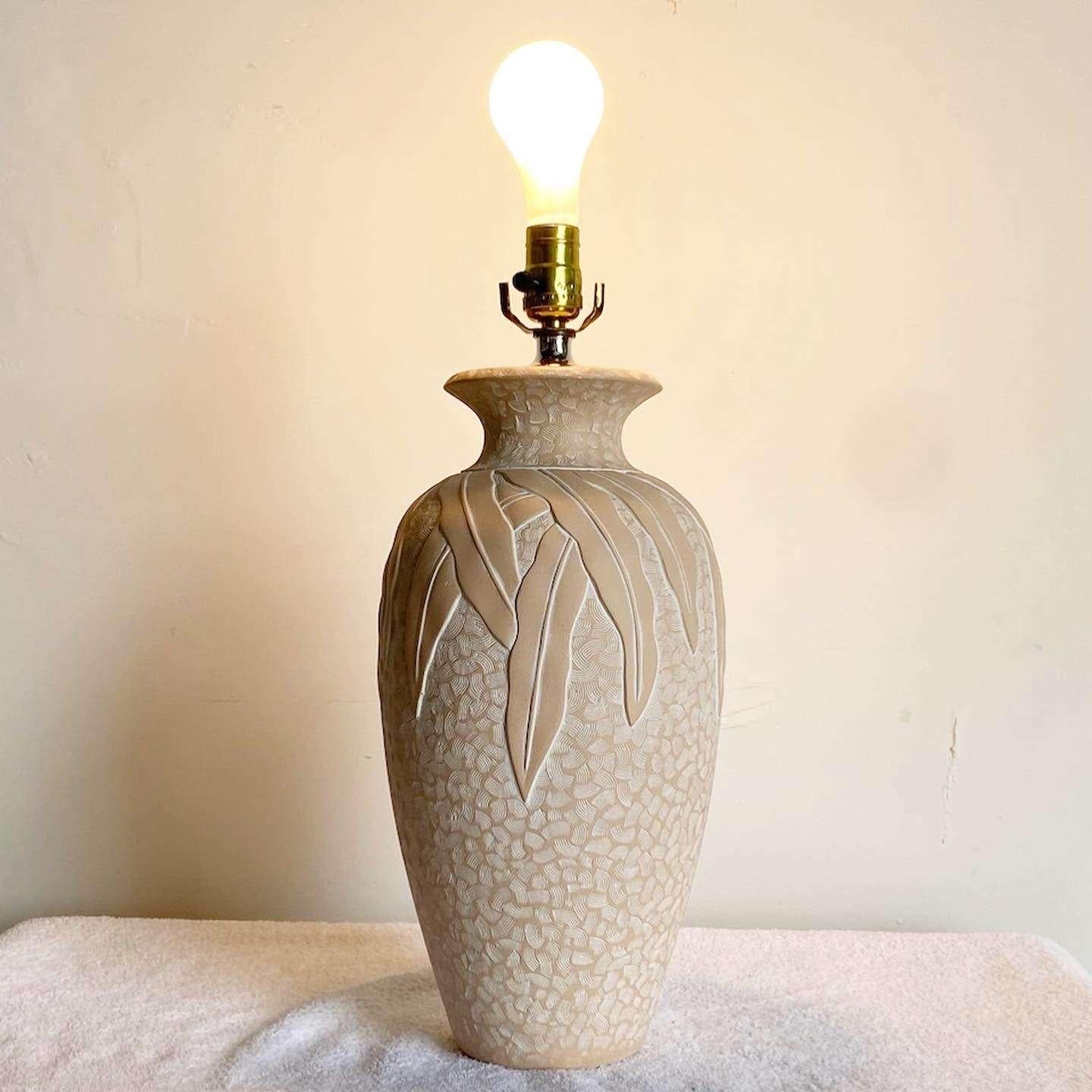 Postmodern Peach Ceramic Lamp by Pacific Coast Lighting In Good Condition For Sale In Delray Beach, FL