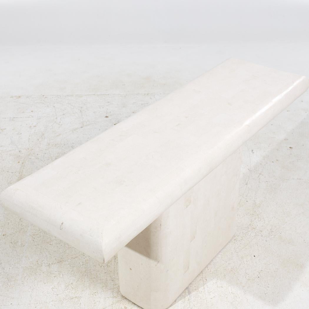 Bois Table console postmoderne à piédestal en vente