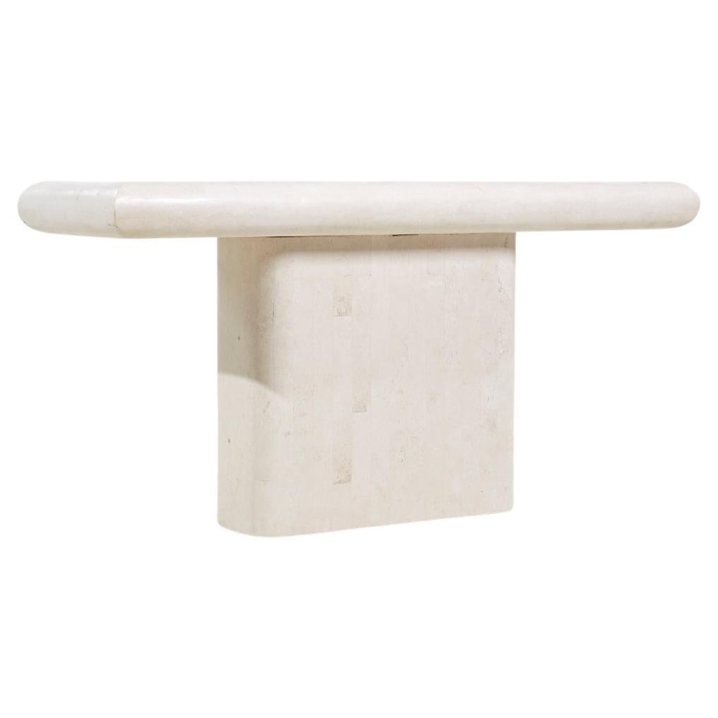 Postmodern Pedestal Console Table For Sale