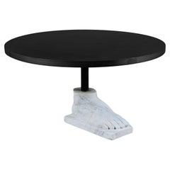 Postmoderner Pedestal-Esstisch mit Marmorfuß