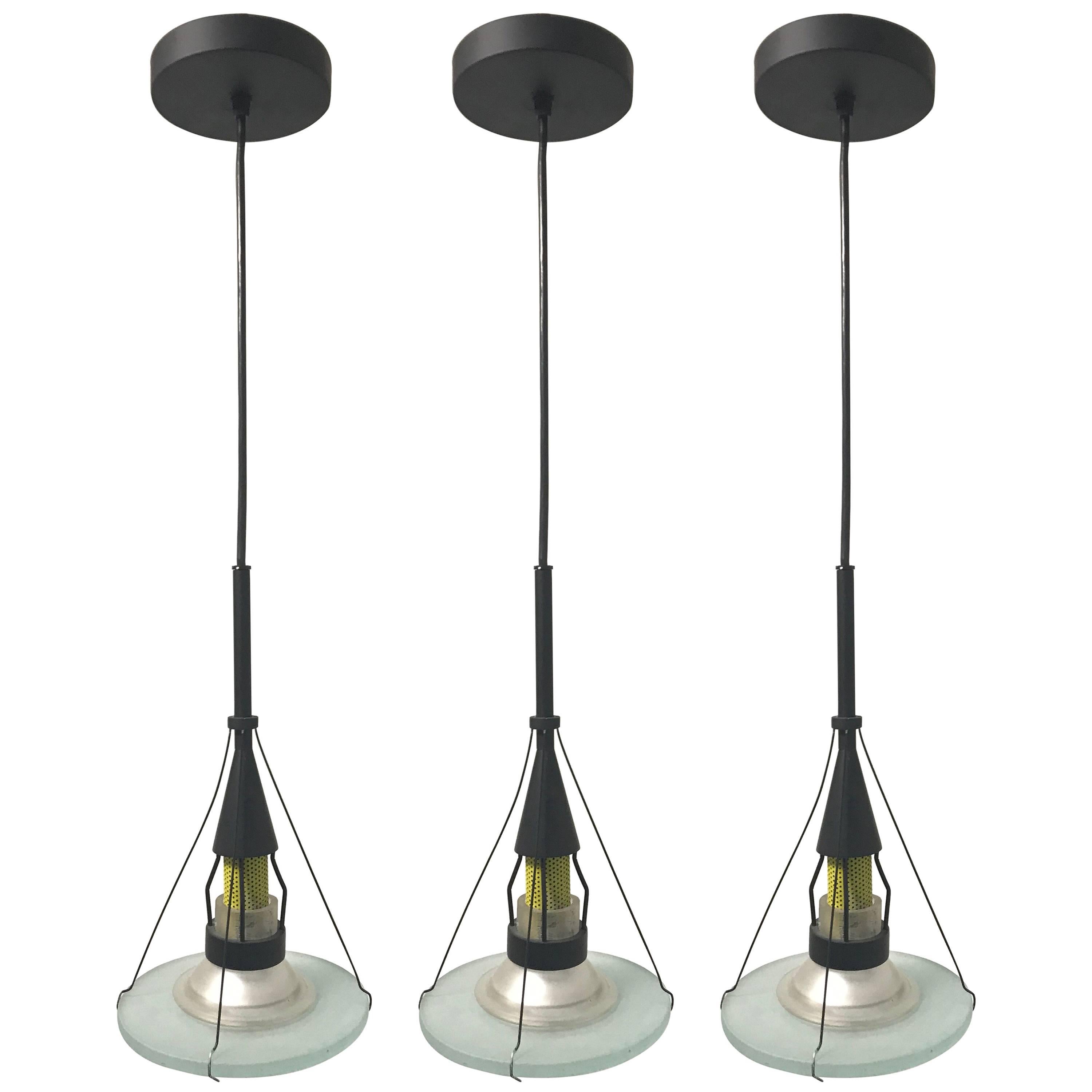 Luminaires de suspension postmodernes conçus par Robert Sonneman pour George Kovacs