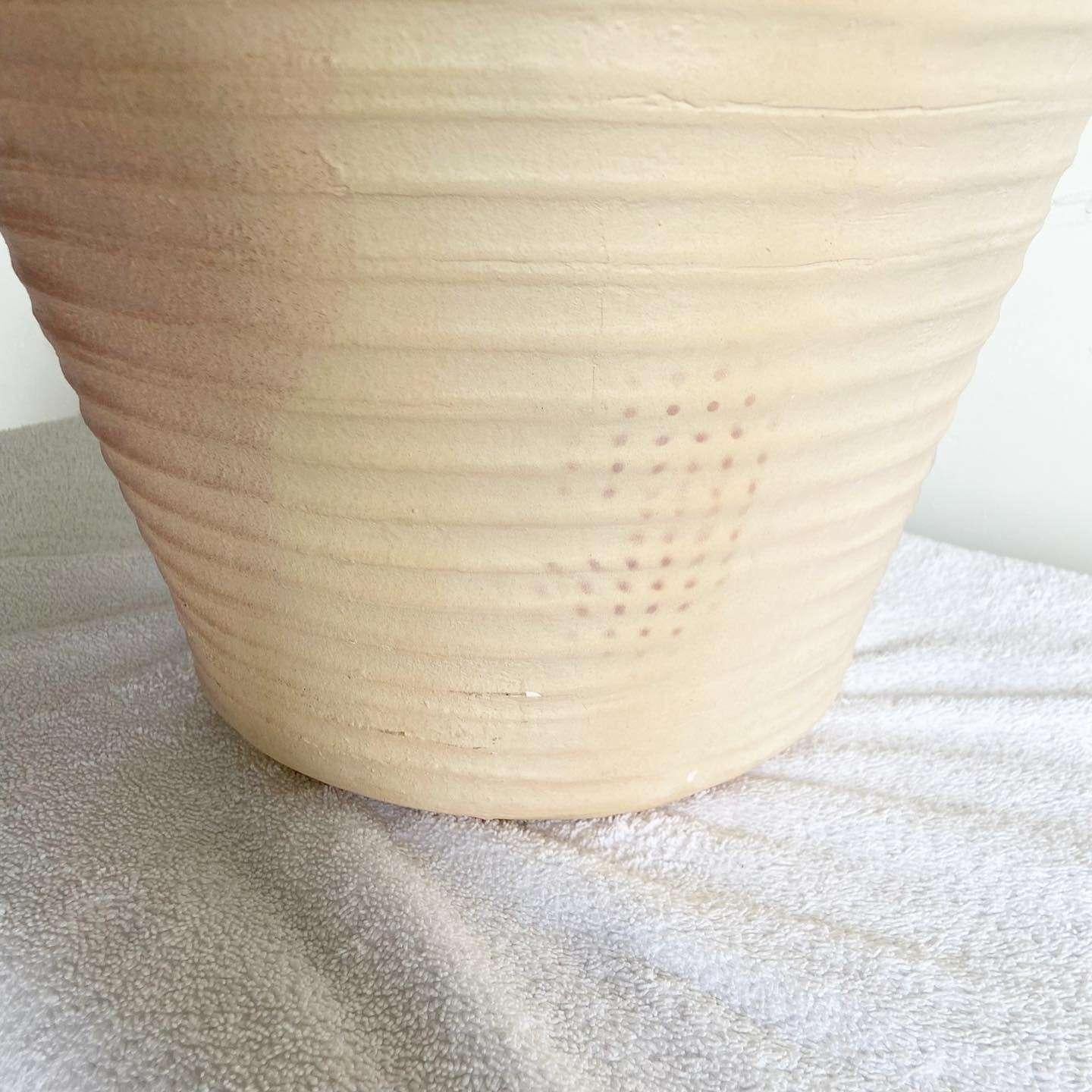Postmodern People Brushed Ceramic Floor Vase For Sale 1