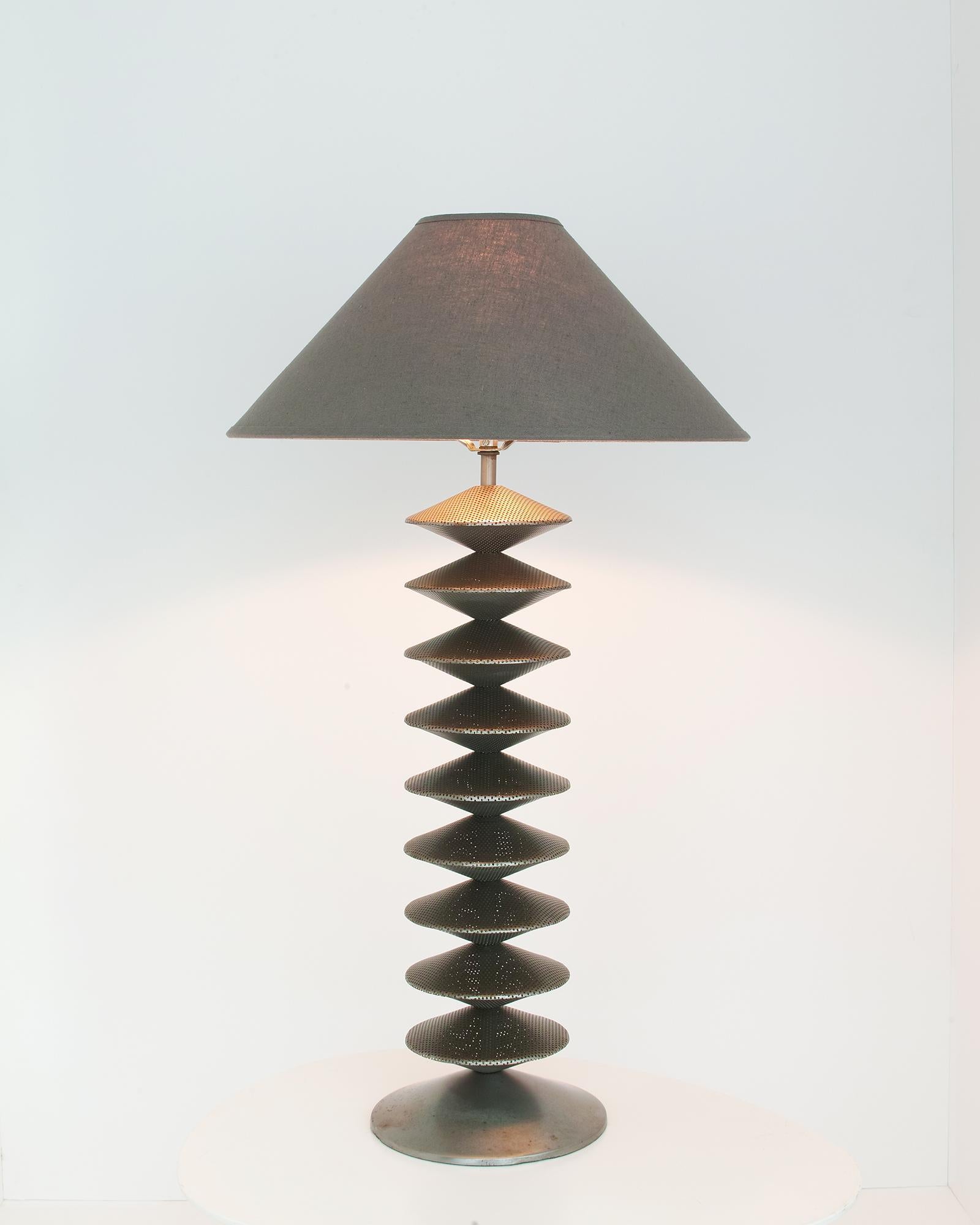 American Postmodern Perforated Metal Lamp