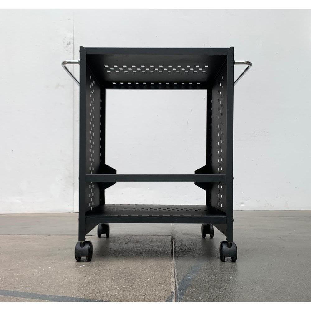 20th Century Postmodern Perforated Metal Serving Bar Trolley, 1980s For Sale