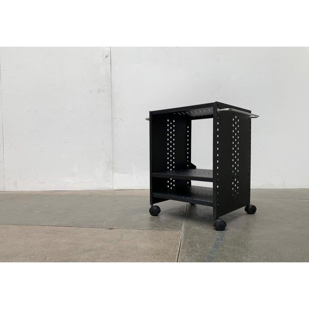Postmodern Perforated Metal Serving Bar Trolley, 1980s For Sale 4