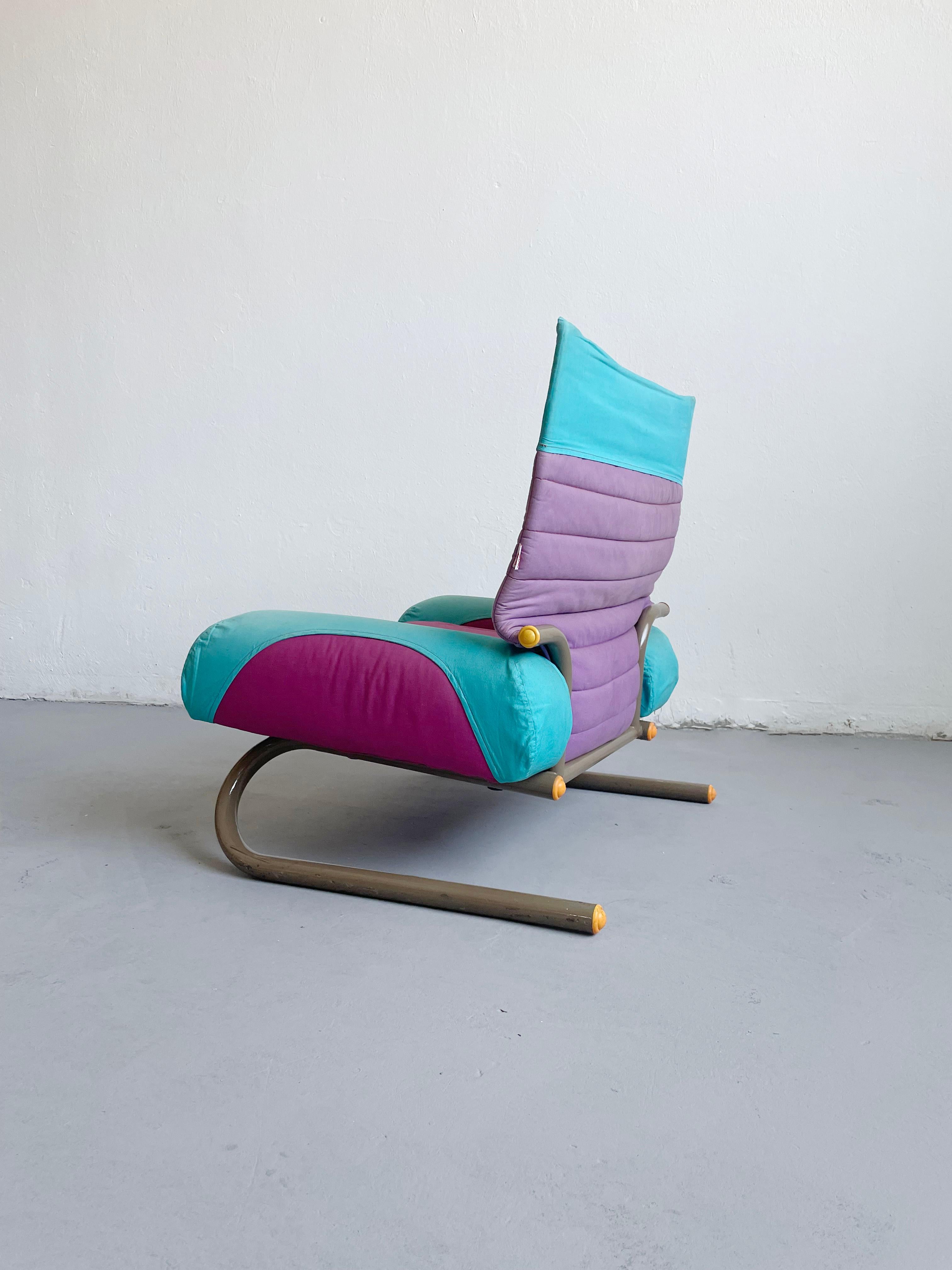 Postmodern 'Peter Pan' Lounge Chair, Michele De Lucchi for Thalia&Co, Italy 1982 For Sale 2