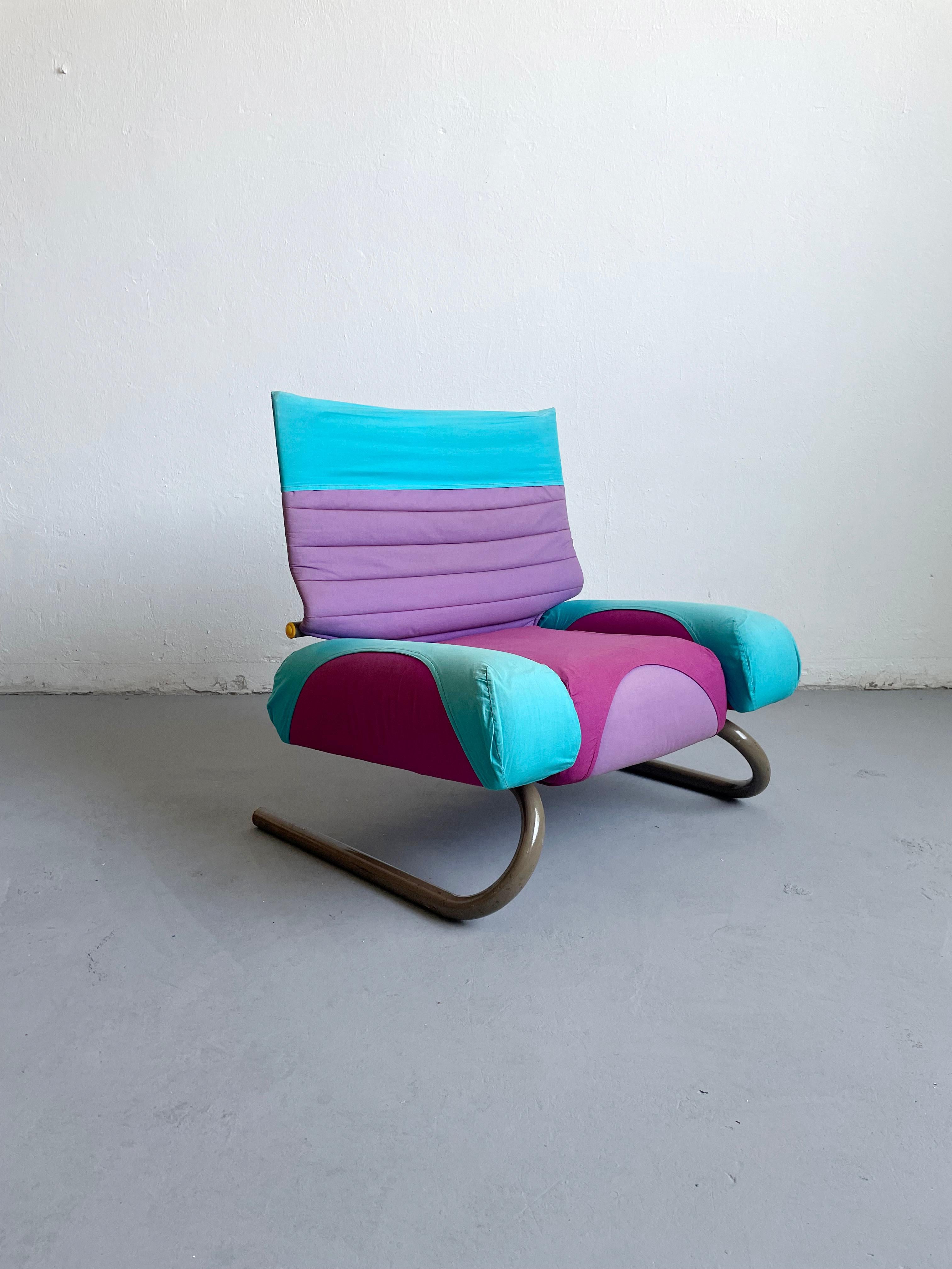 Post-Modern Postmodern 'Peter Pan' Lounge Chair, Michele De Lucchi for Thalia&Co, Italy 1982 For Sale