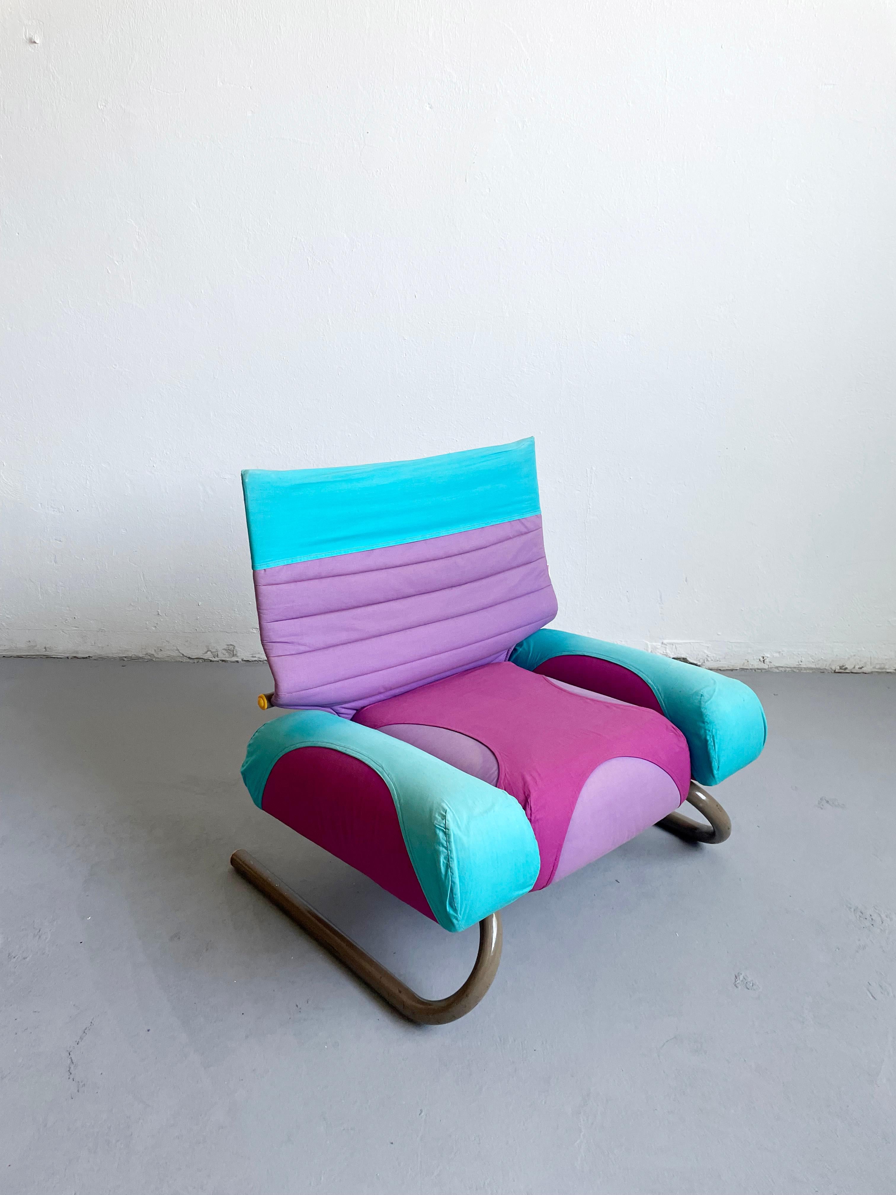 Italian Postmodern 'Peter Pan' Lounge Chair, Michele De Lucchi for Thalia&Co, Italy 1982 For Sale