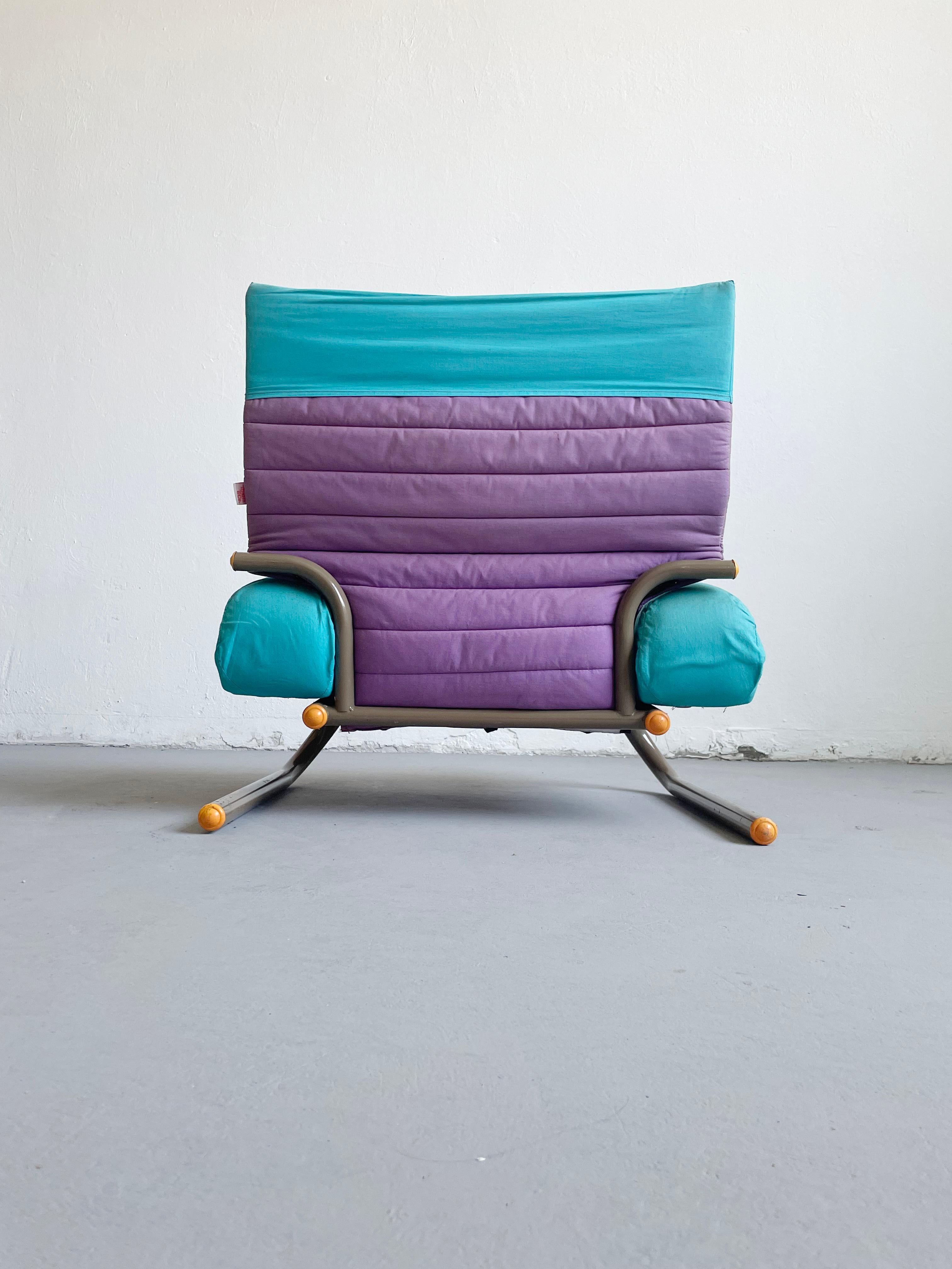 Postmodern 'Peter Pan' Lounge Chair, Michele De Lucchi for Thalia&Co, Italy 1982 For Sale 1