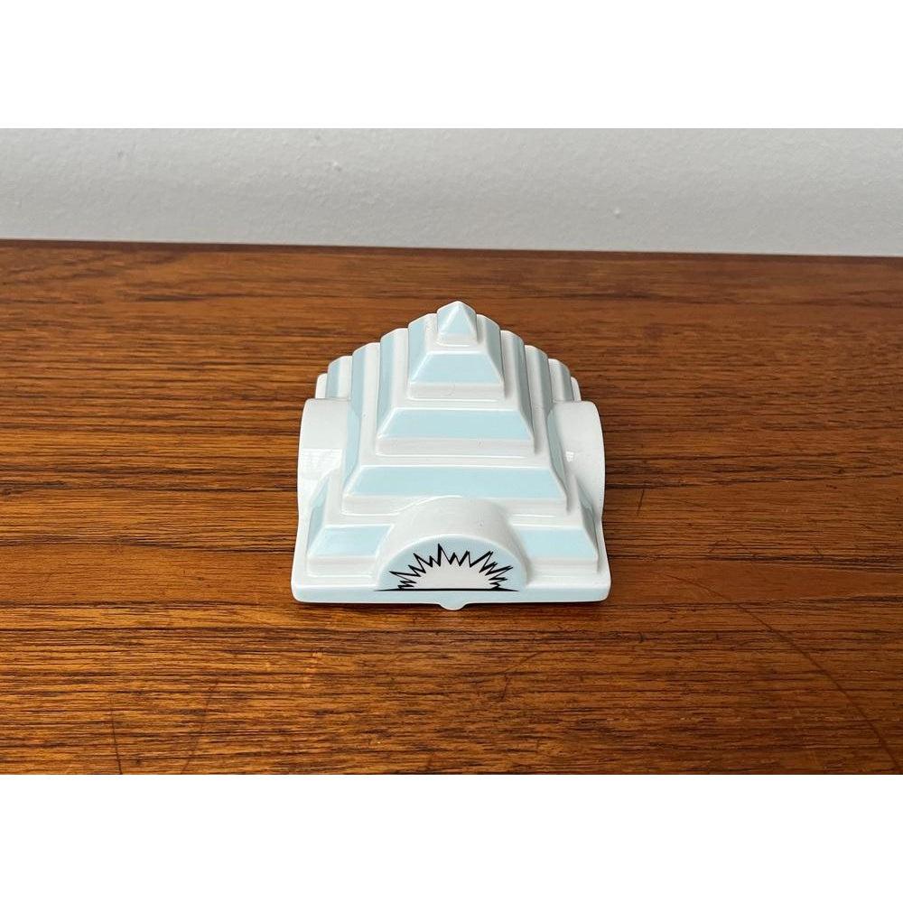 20th Century Postmodern Philip Morris Porcelain Stacking Ashtray Pyramide Tip Lid, 2000s For Sale