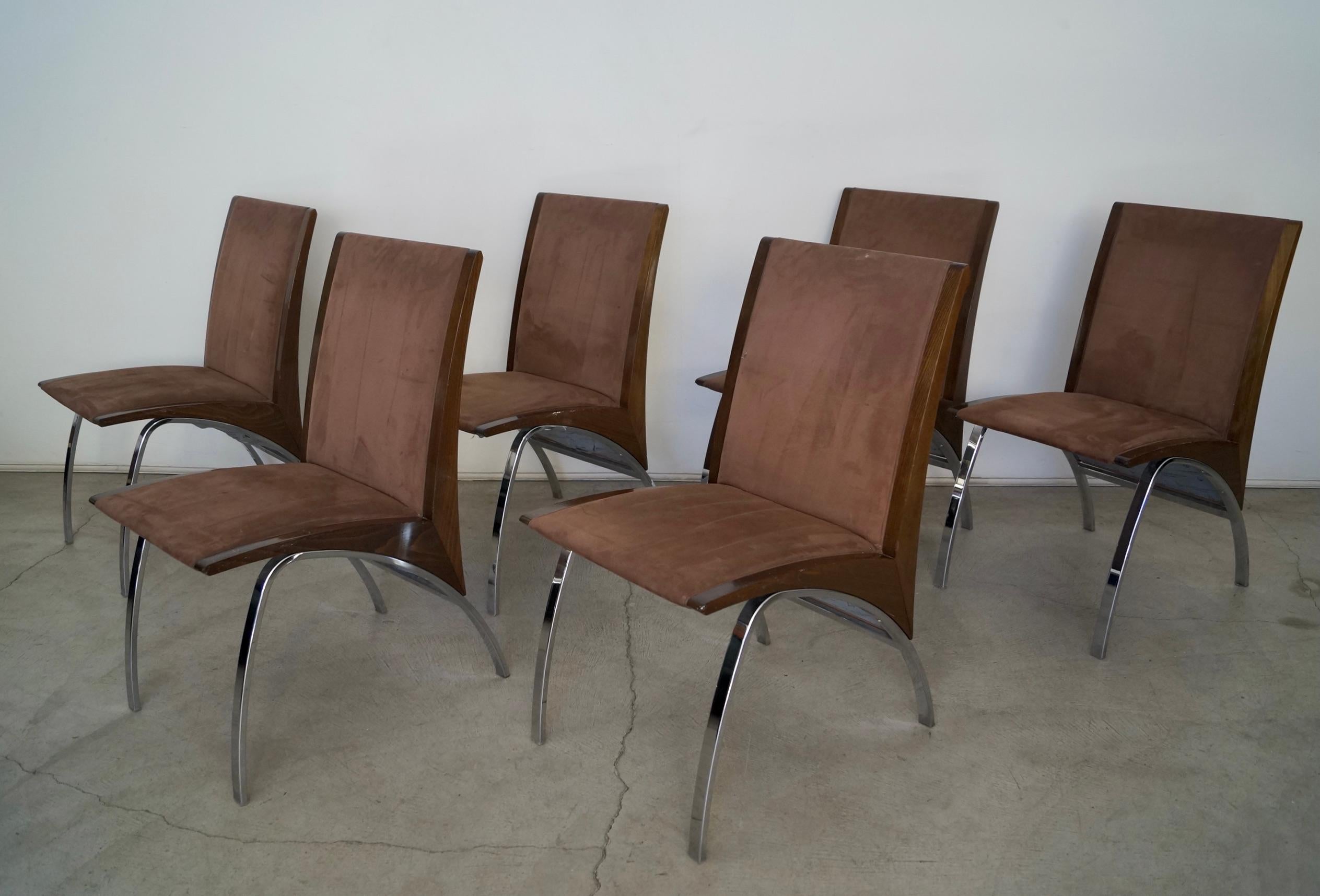 Postmodern Pietro Costantini Ello Furniture Dining Chairs, Set of 6 For Sale 3