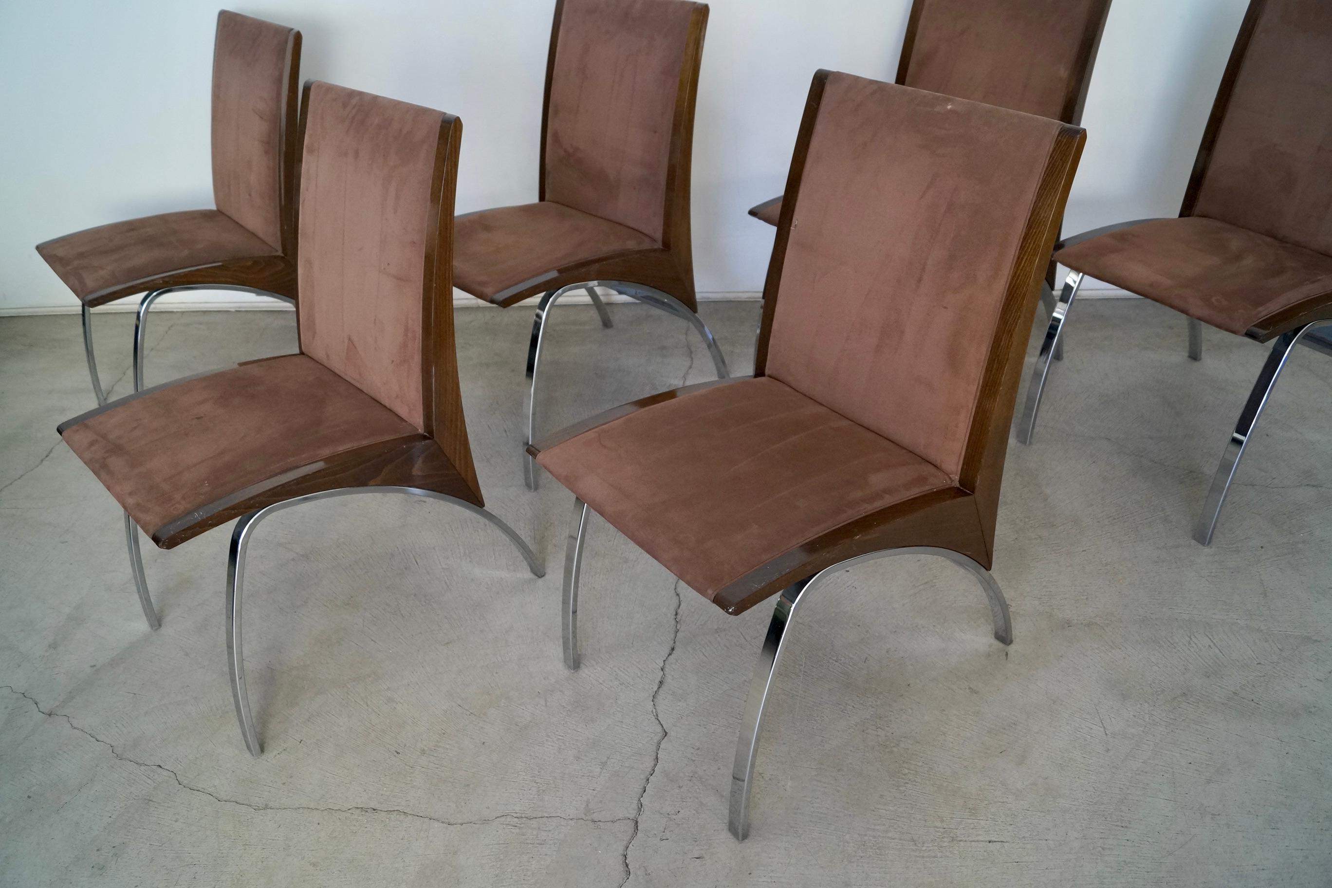 Postmodern Pietro Costantini Ello Furniture Dining Chairs, Set of 6 For Sale 4