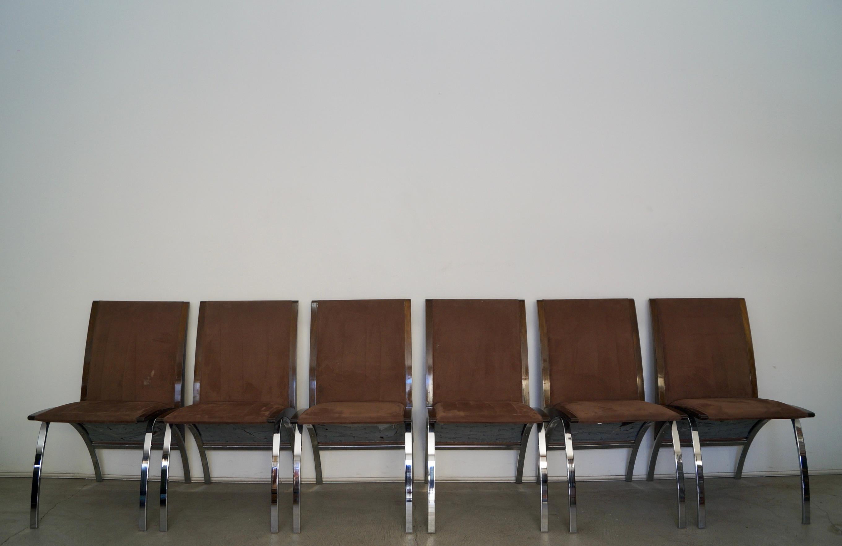 Italian Postmodern Pietro Costantini Ello Furniture Dining Chairs, Set of 6 For Sale