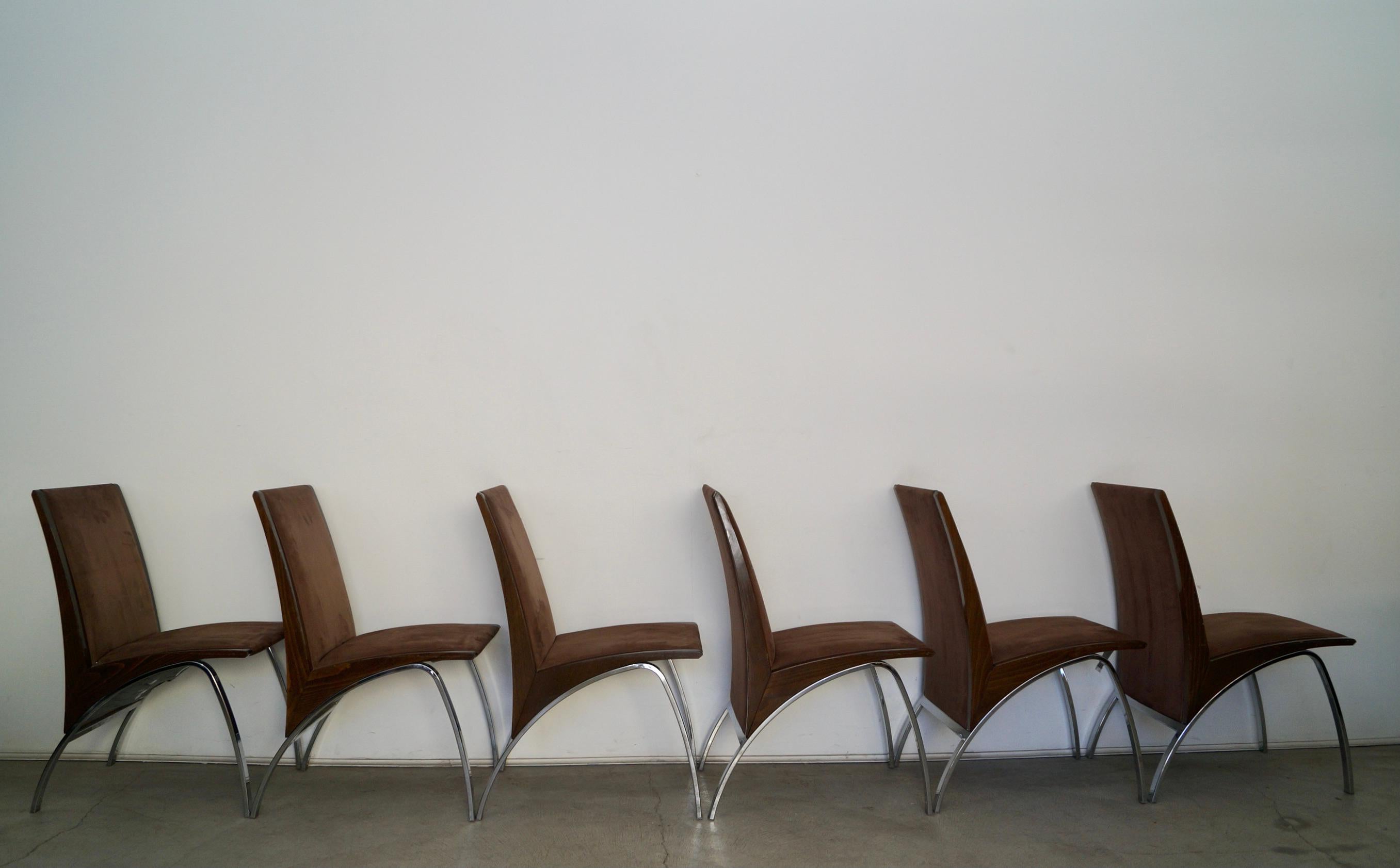 Postmoderne Pietro Costantini Ello Furniture Esszimmerstühle, 6er-Set (Ende des 20. Jahrhunderts) im Angebot