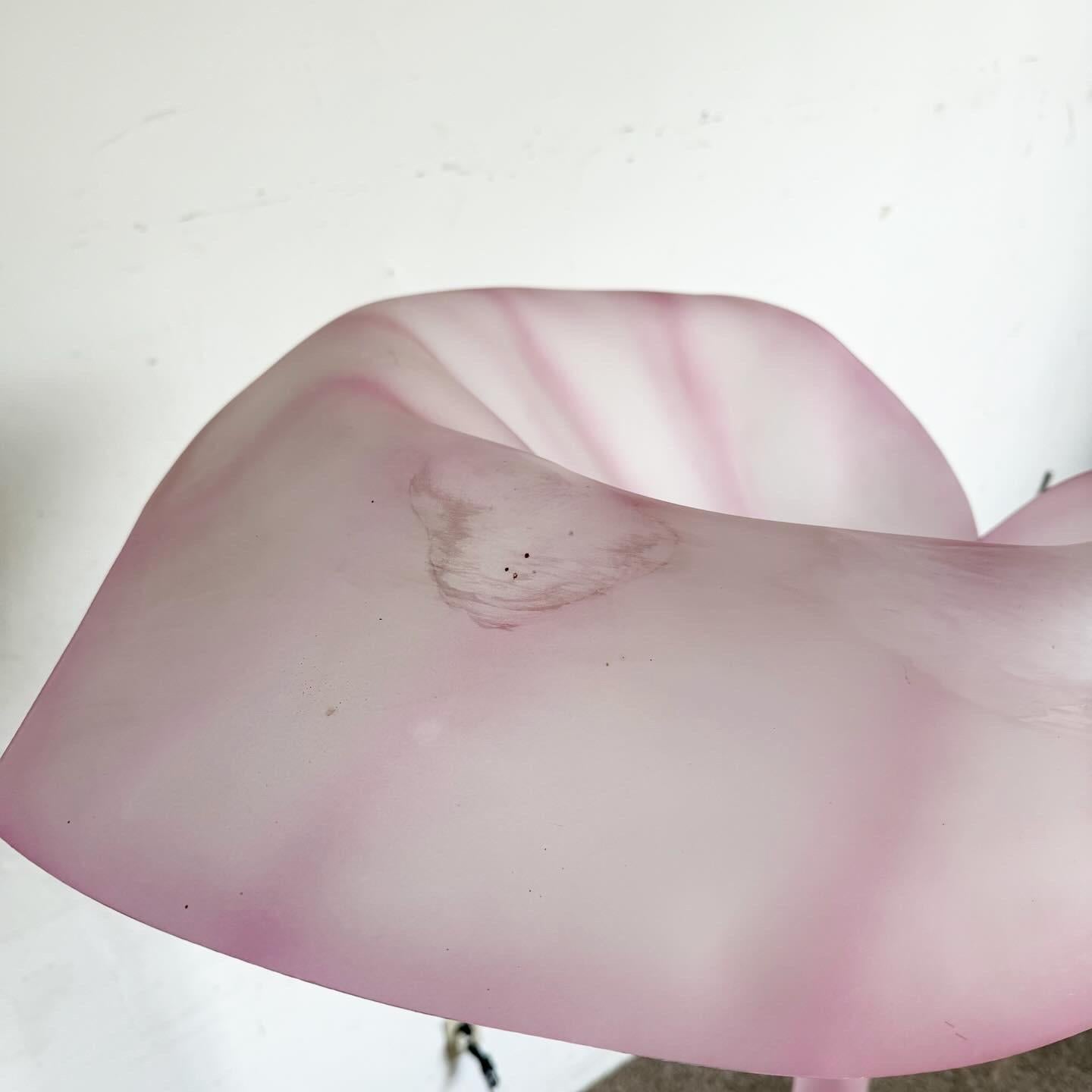 Postmodern Pink and Gold Calla Lily Floor Lamp For Sale 1