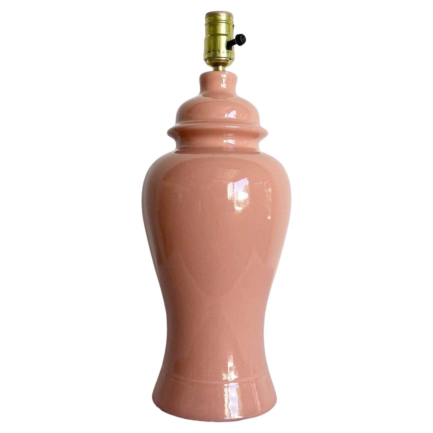 Postmodern Pink Ceramic Table Lamp For Sale