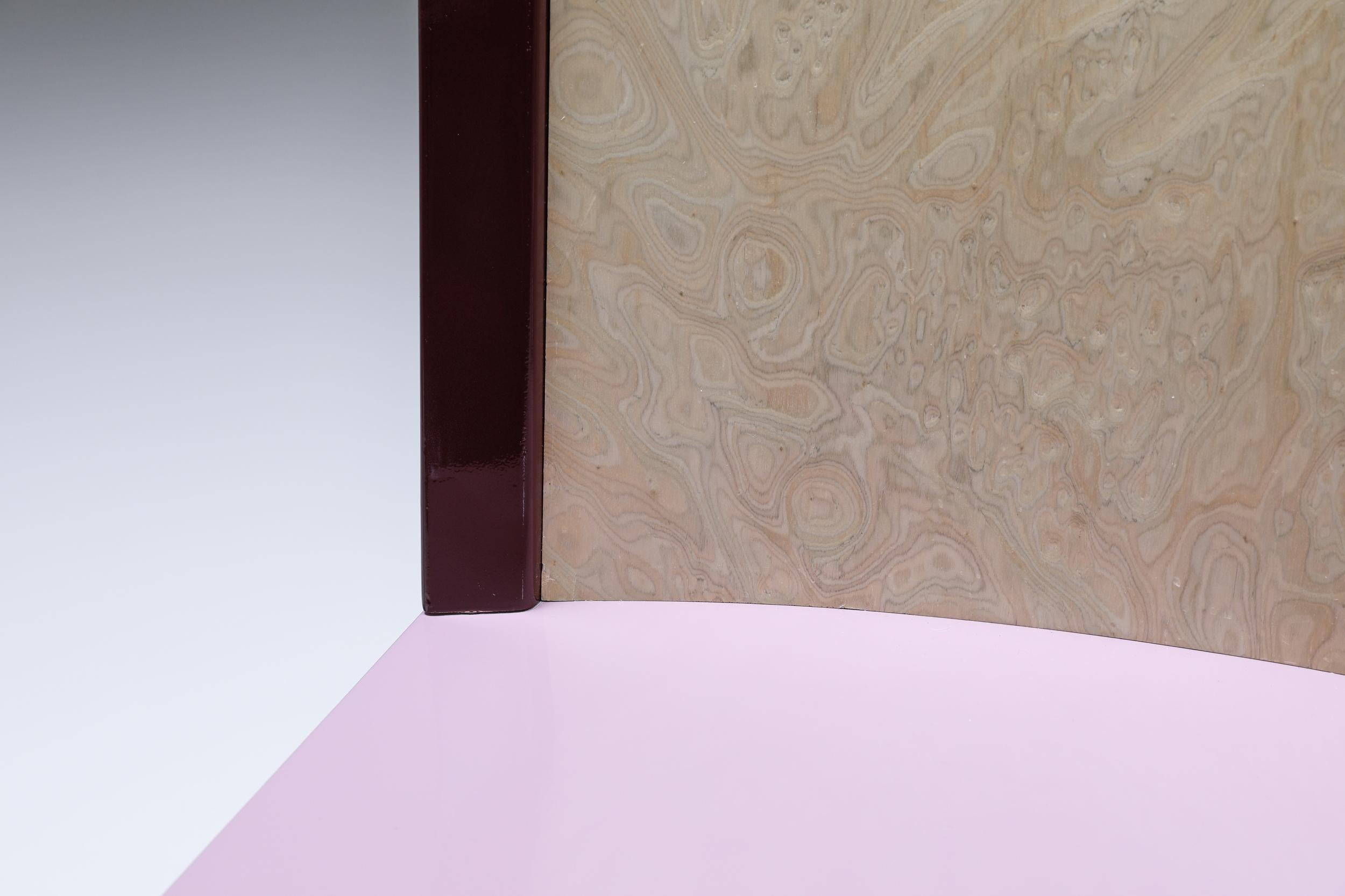 Postmodern Pink Dining Chairs by Ettore Sottsass for Leitner, Italy, 1980s For Sale 5
