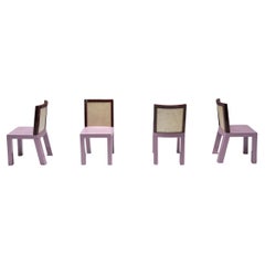 Postmodern Pink Dining Chairs by Ettore Sottsass for Leitner, Italy, 1980s