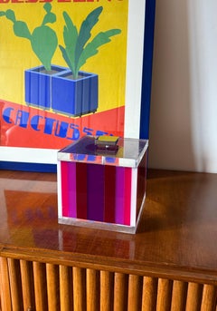 Postmodern pink Ice Bucket, Italy, ca. 1980s