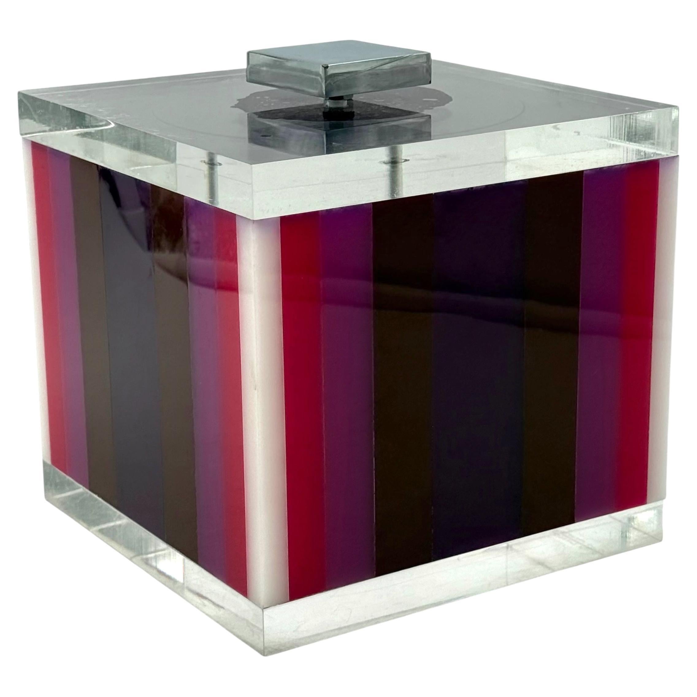 Postmodern pink Ice Bucket, Italy, ca. 1980s