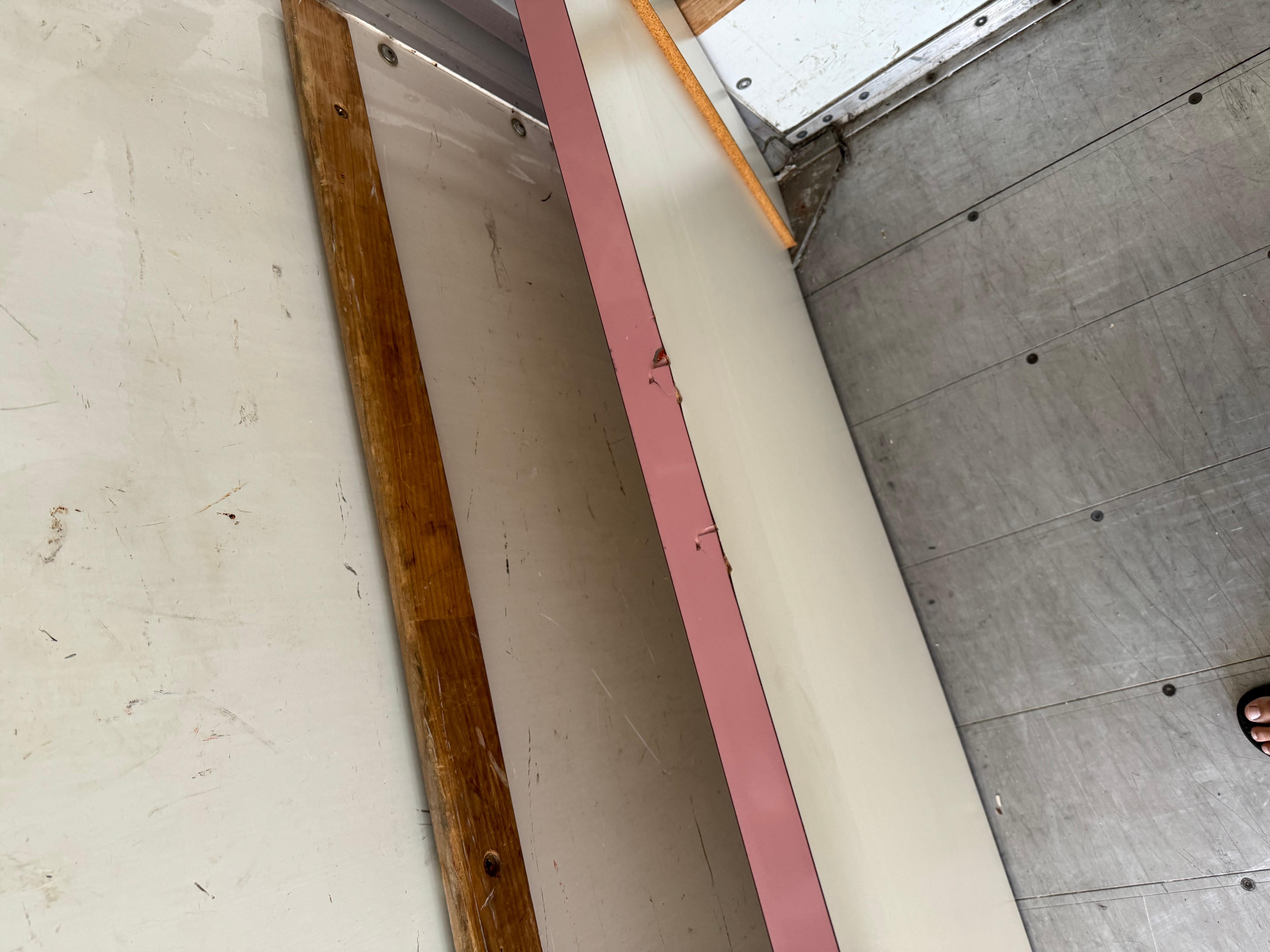 Postmodern Pink Lacquer Laminate King Size Platform Bed and Headboard 5