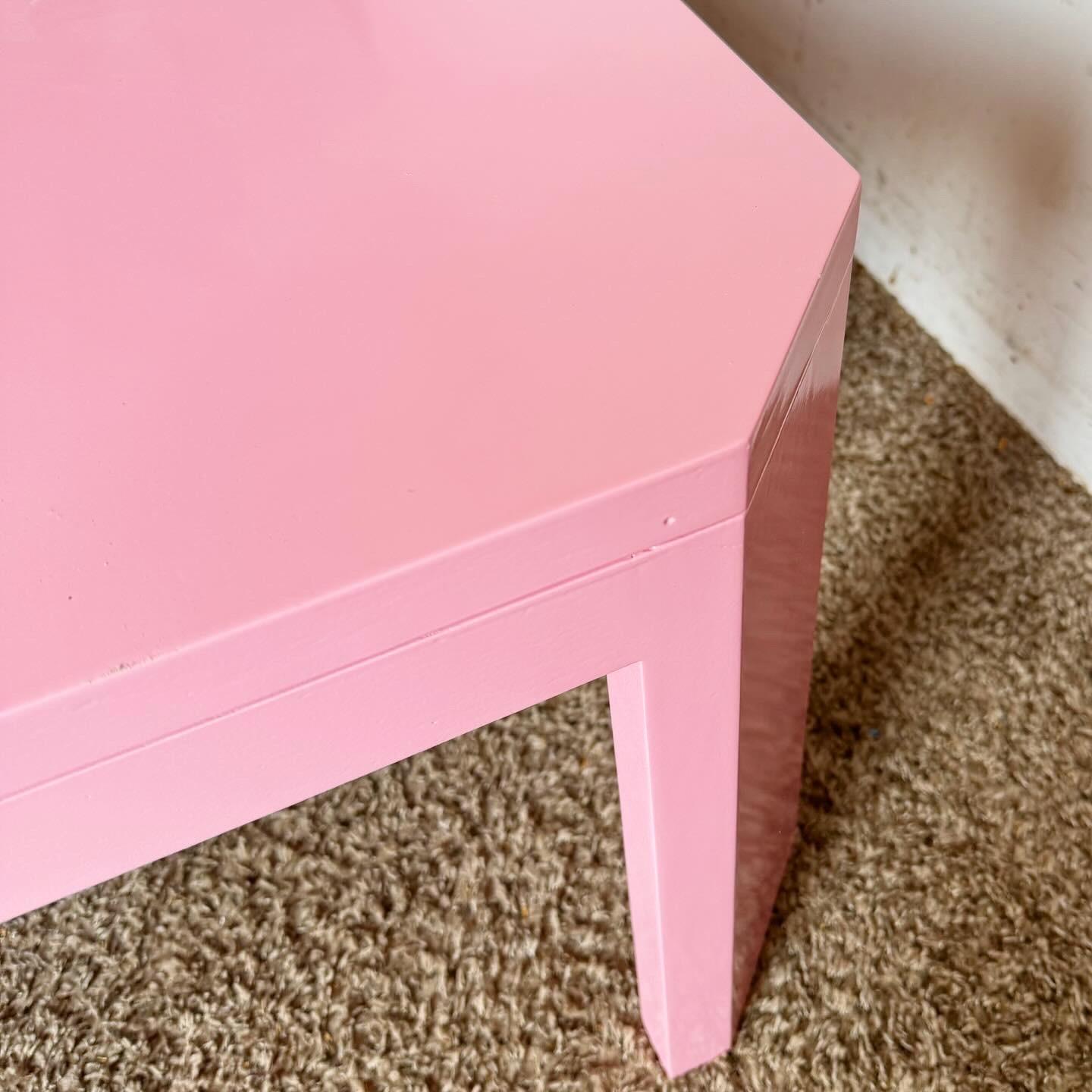 Late 20th Century Postmodern Pink Lacquered Coffee Table