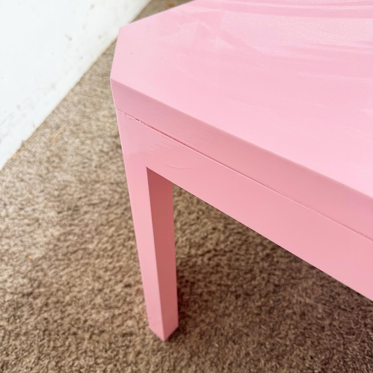 Postmodern Pink Lacquered Coffee Table 2