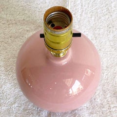 Postmodern Pink Mauve Glossed Spherical Table Lamp