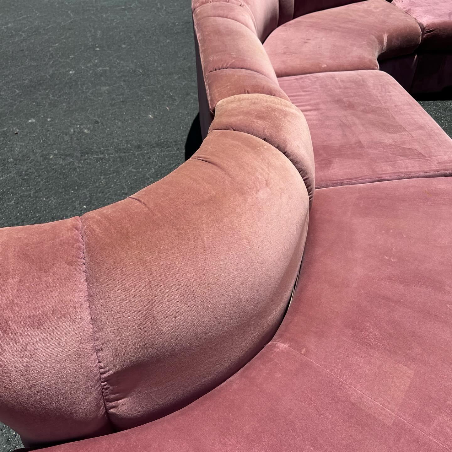 Postmodern Pink Modular Sofa by Carson’s - 5 Pieces 3
