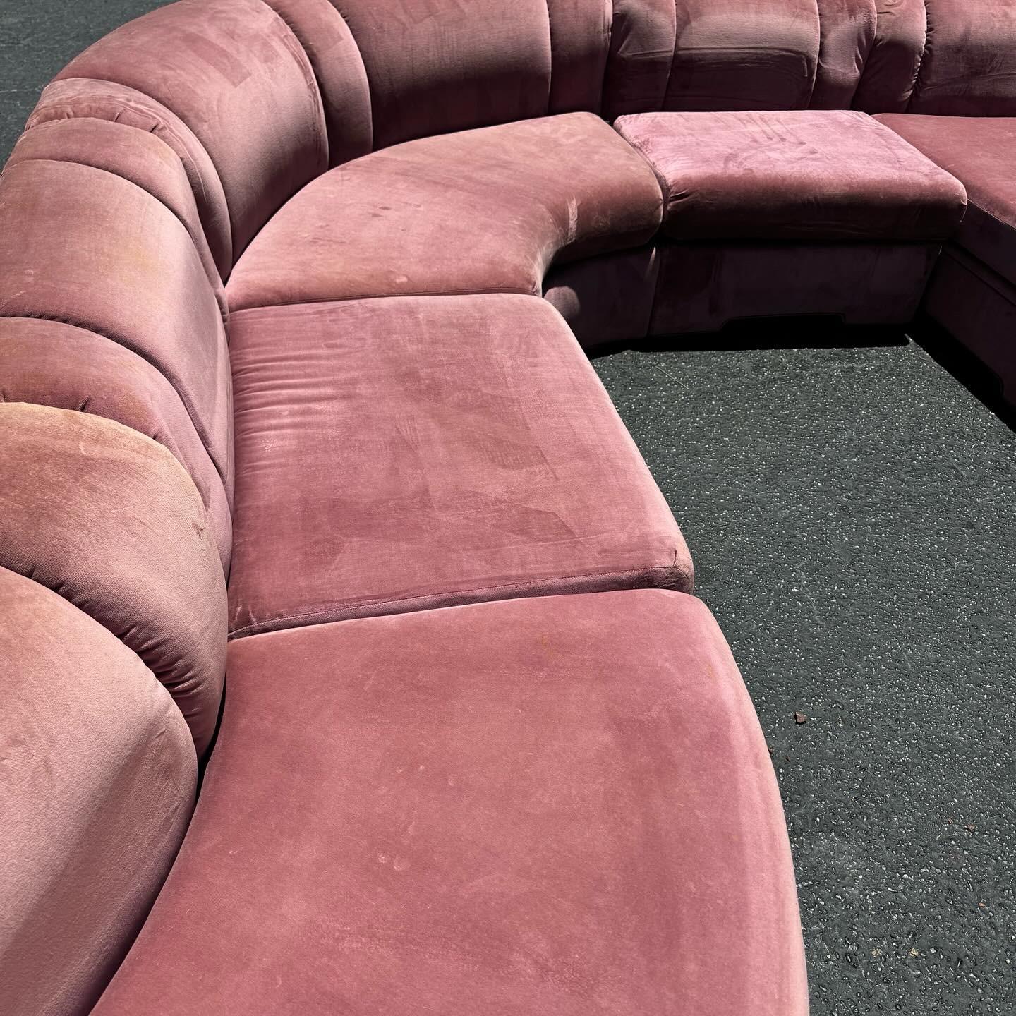 Postmodern Pink Modular Sofa by Carson’s - 5 Pieces 2